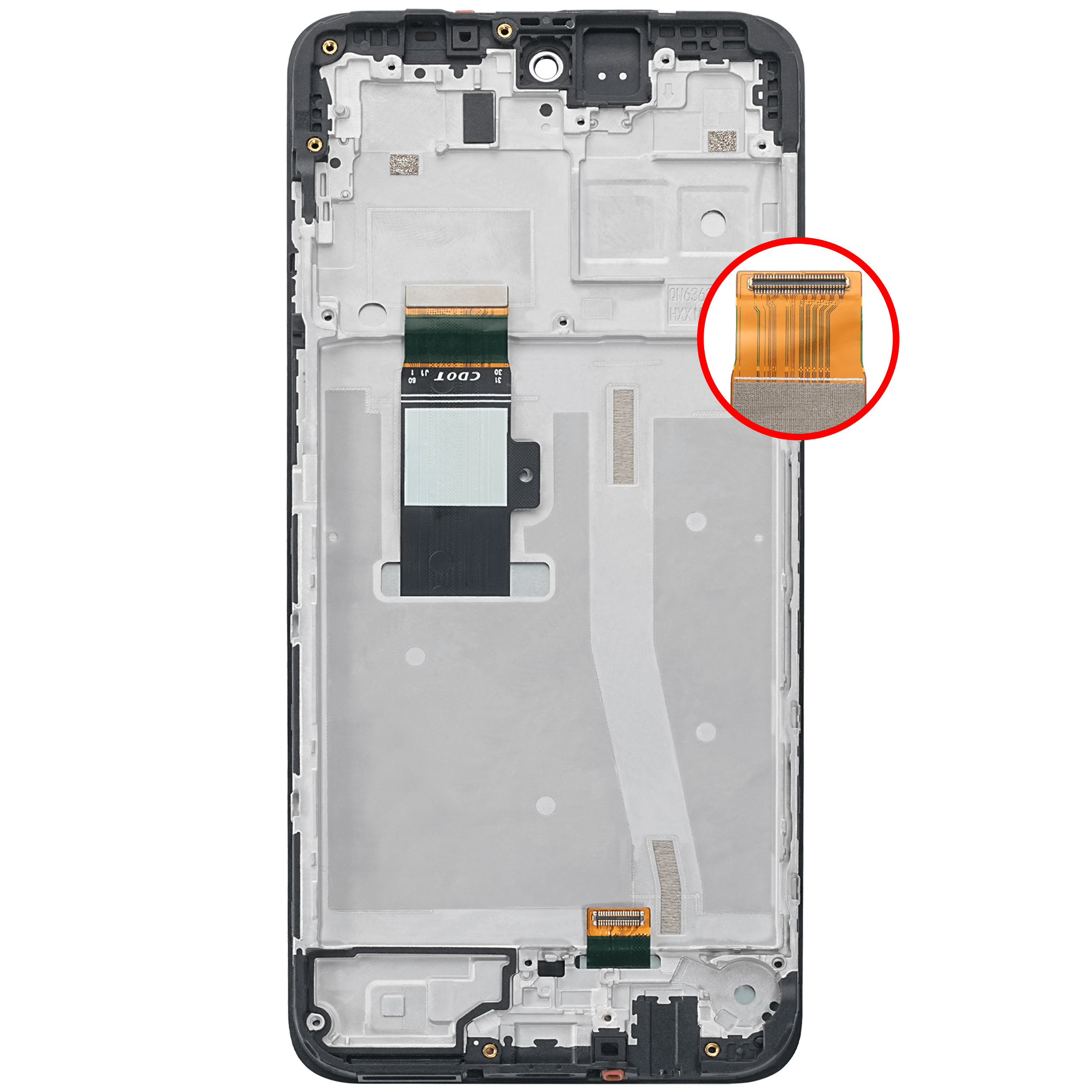 LCD Display mit Rahmen für Motorola Moto G53 (XT2335 / 2022) (professionell aufgearbeitet) – Bild 4