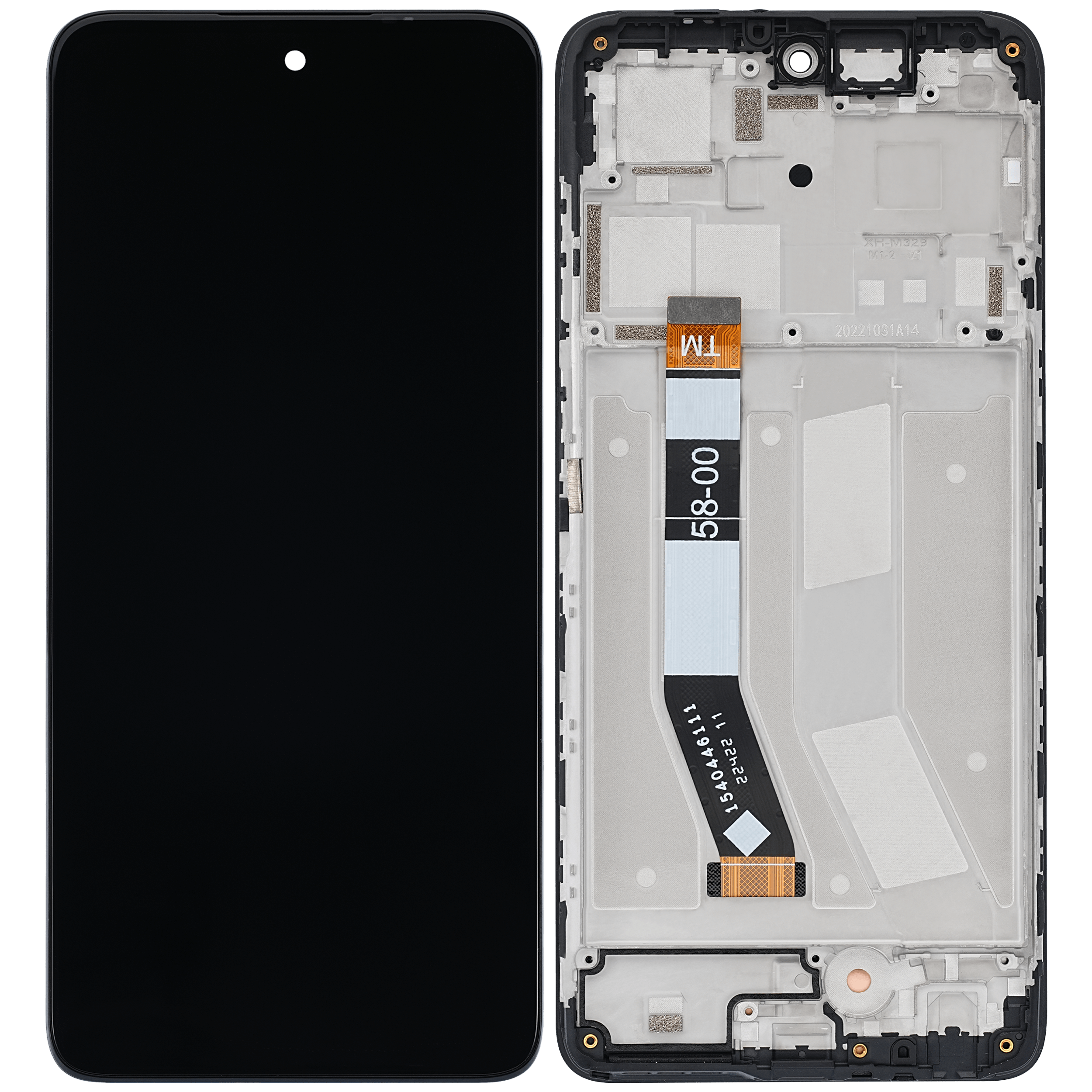 LCD Display mit Rahmen für Motorola Moto G73 (XT2237 / 2022) (professionell aufgearbeitet) – Bild 2