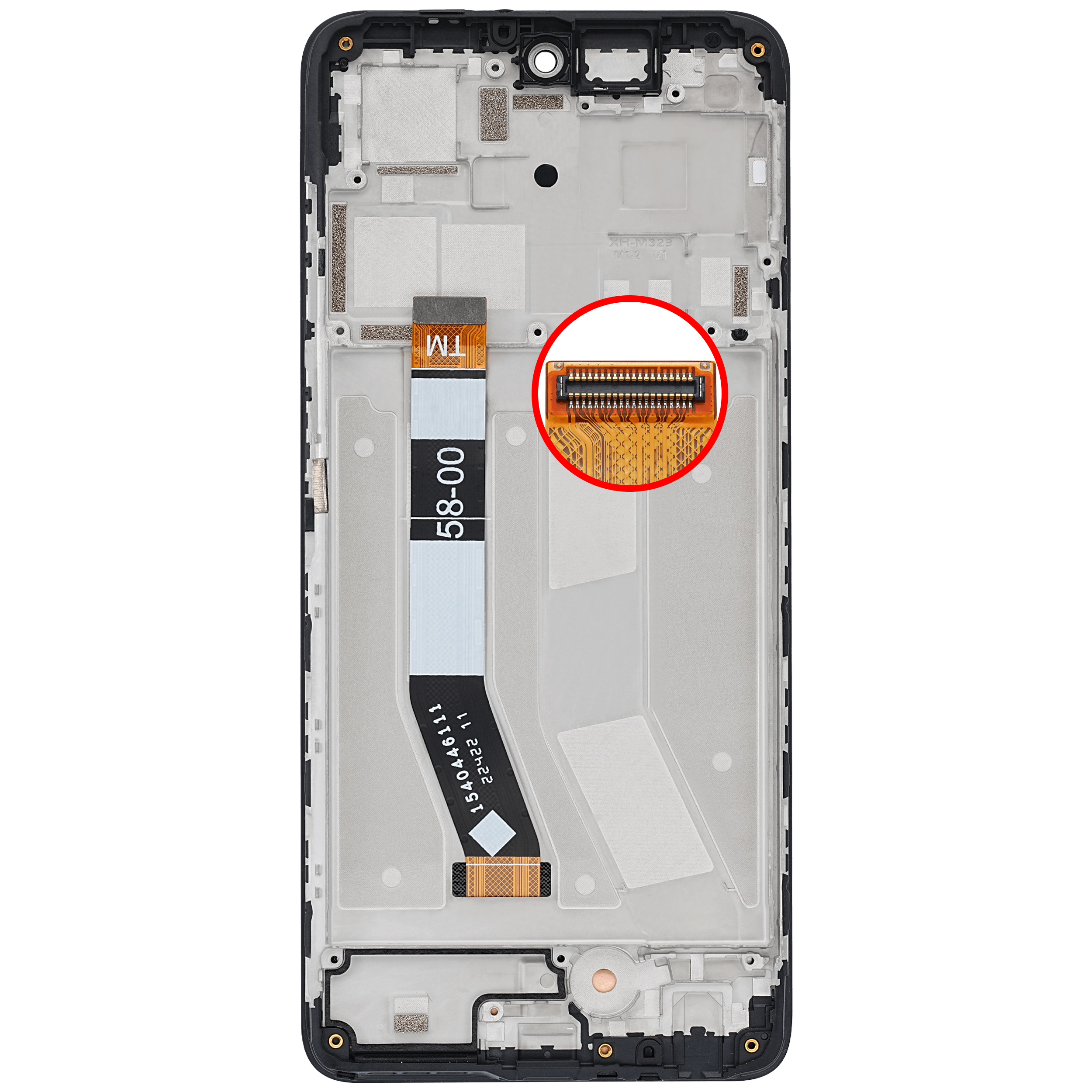 LCD Display mit Rahmen für Motorola Moto G73 (XT2237 / 2022) (professionell aufgearbeitet) – Bild 4