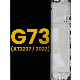 LCD Display mit Rahmen für Motorola Moto G73 (XT2237 / 2022) (professionell aufgearbeitet)