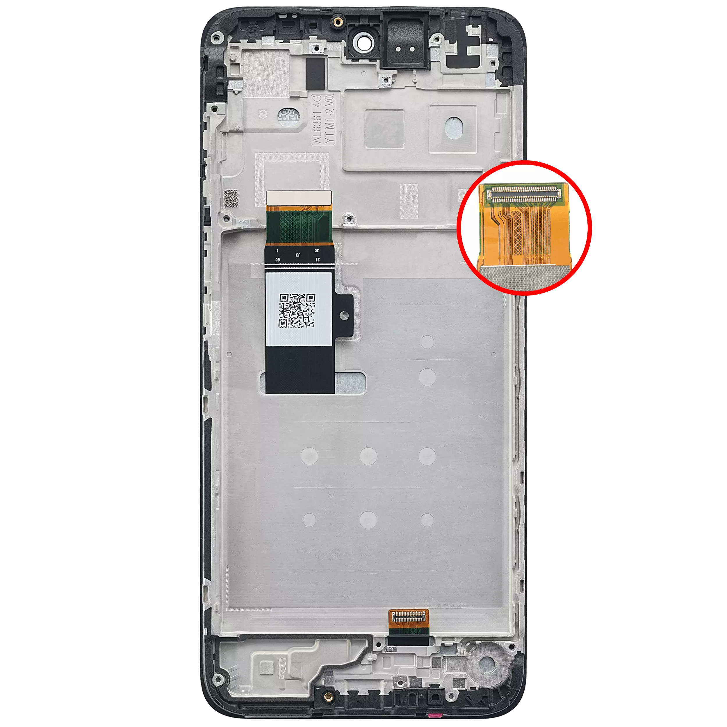 LCD Display mit Rahmen für Motorola Moto G13 (XT2331 / 2023) (professionell aufgearbeitet) – Bild 4