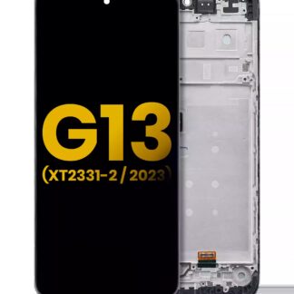 LCD Display mit Rahmen für Motorola Moto G13 (XT2331 / 2023) (professionell aufgearbeitet)