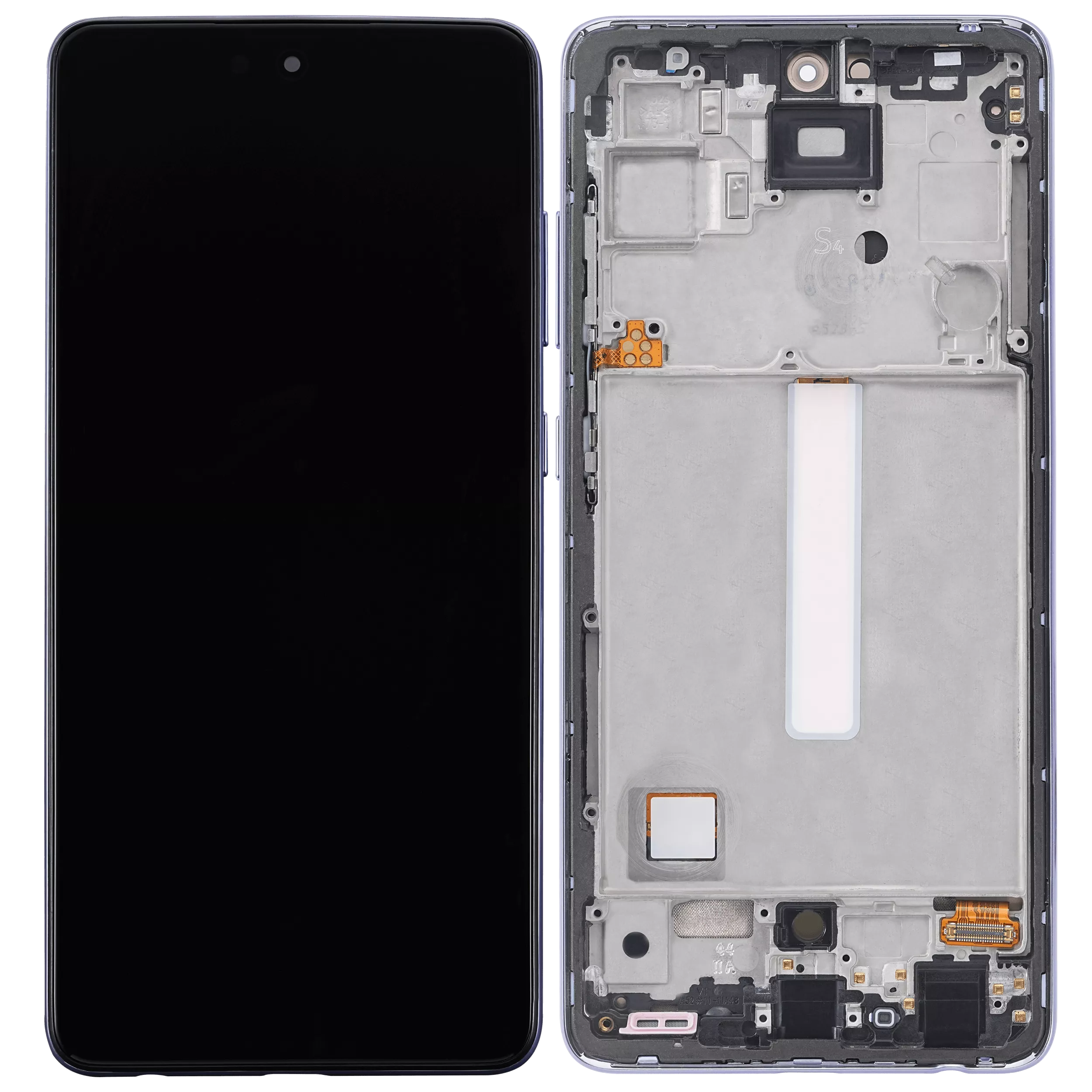 OLED Display mit Rahmen für Samsung Galaxy A52 4G (A525 / 2021) / A52 5G (A526 / 2021) / A52S 5G (A528 / 2021) (6.46") (Aftermarket Plus) (Awesome Pu – Bild 2