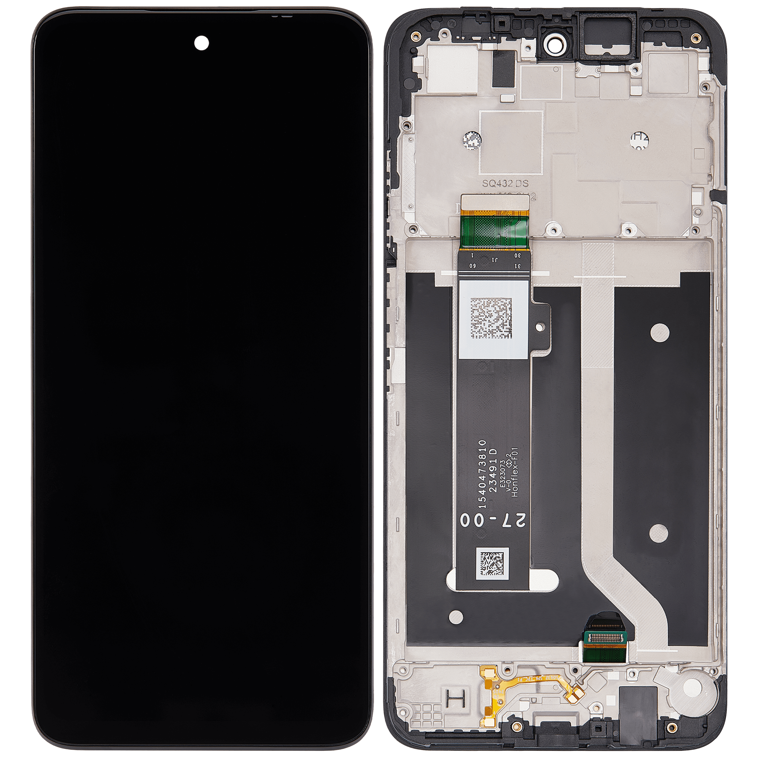 LCD Display mit Rahmen für Motorola Moto G34 (XT2363 / 2023) / G45 5G (XT2369 / 2024) (professionell aufgearbeitet) – Bild 2