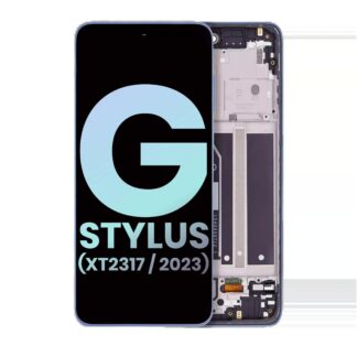 LCD Display mit Rahmen für Motorola Moto G Stylus 4G (XT2317 / 2023) (Original) (Blue (Blau))