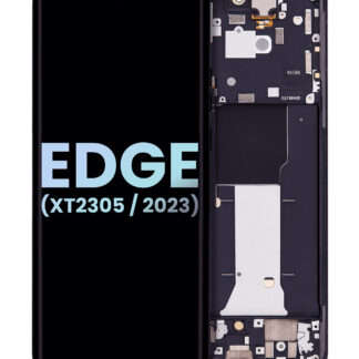 LCD Display mit Rahmen für Motorola Moto Edge (XT2305 / 2023) (Original) (Eclipse Black)