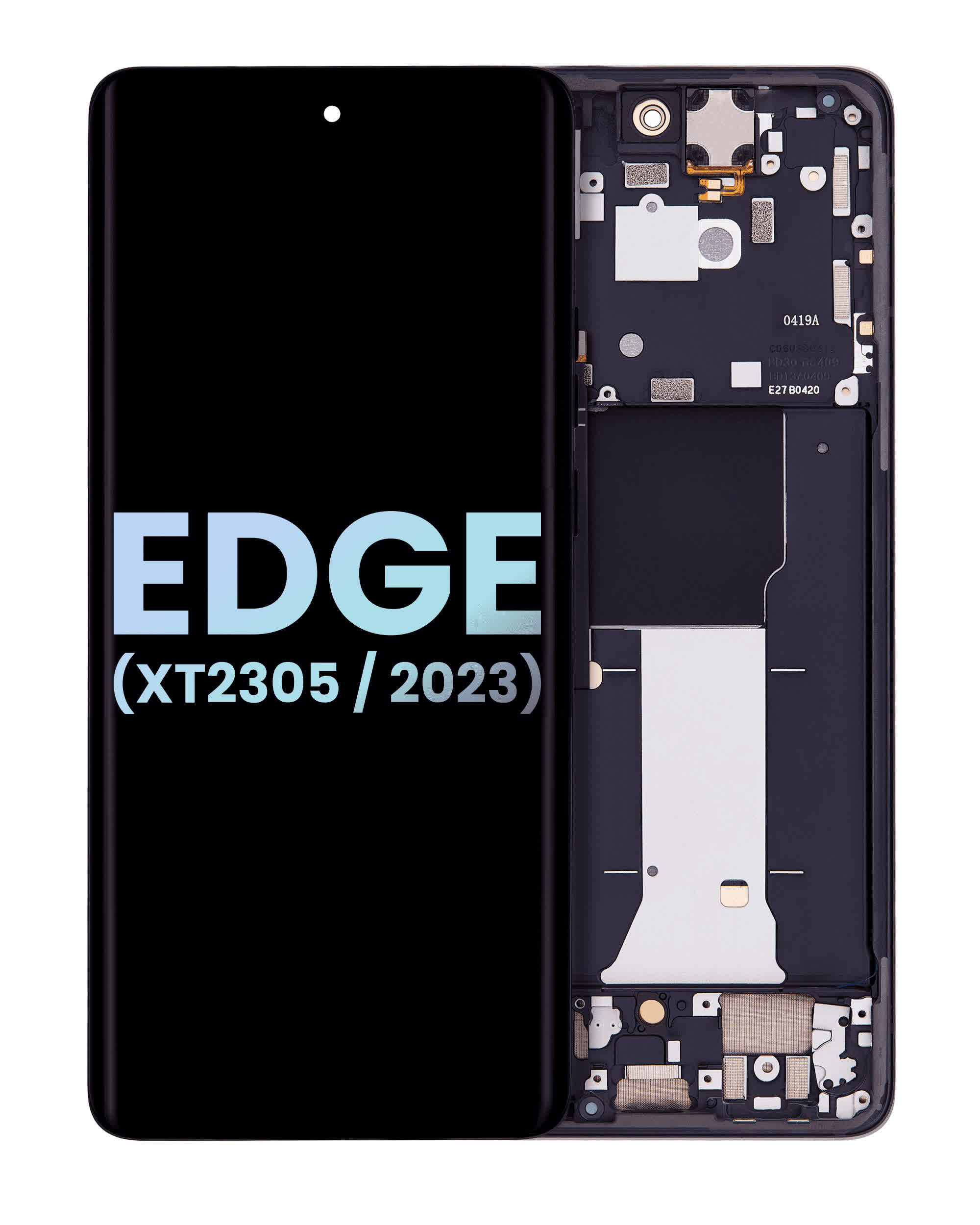 LCD Display mit Rahmen für Motorola Moto Edge (XT2305 / 2023) (Original) (Eclipse Black)