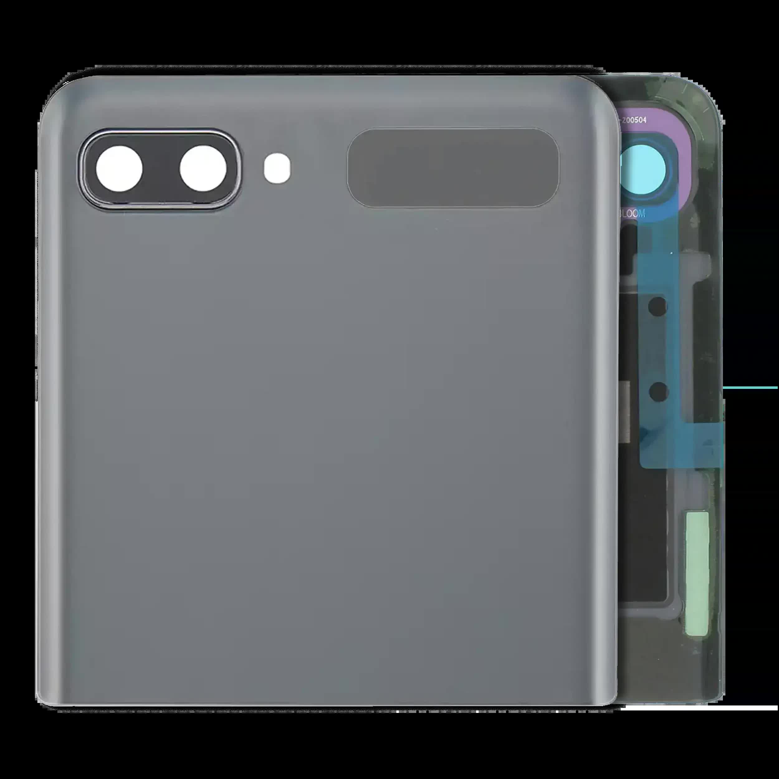 Outer OLED Display mit Rahmen für Samsung Galaxy Z Flip 4G (F700) / Z Flip 5G (F707) (Service Pack) (Mystic Gray)