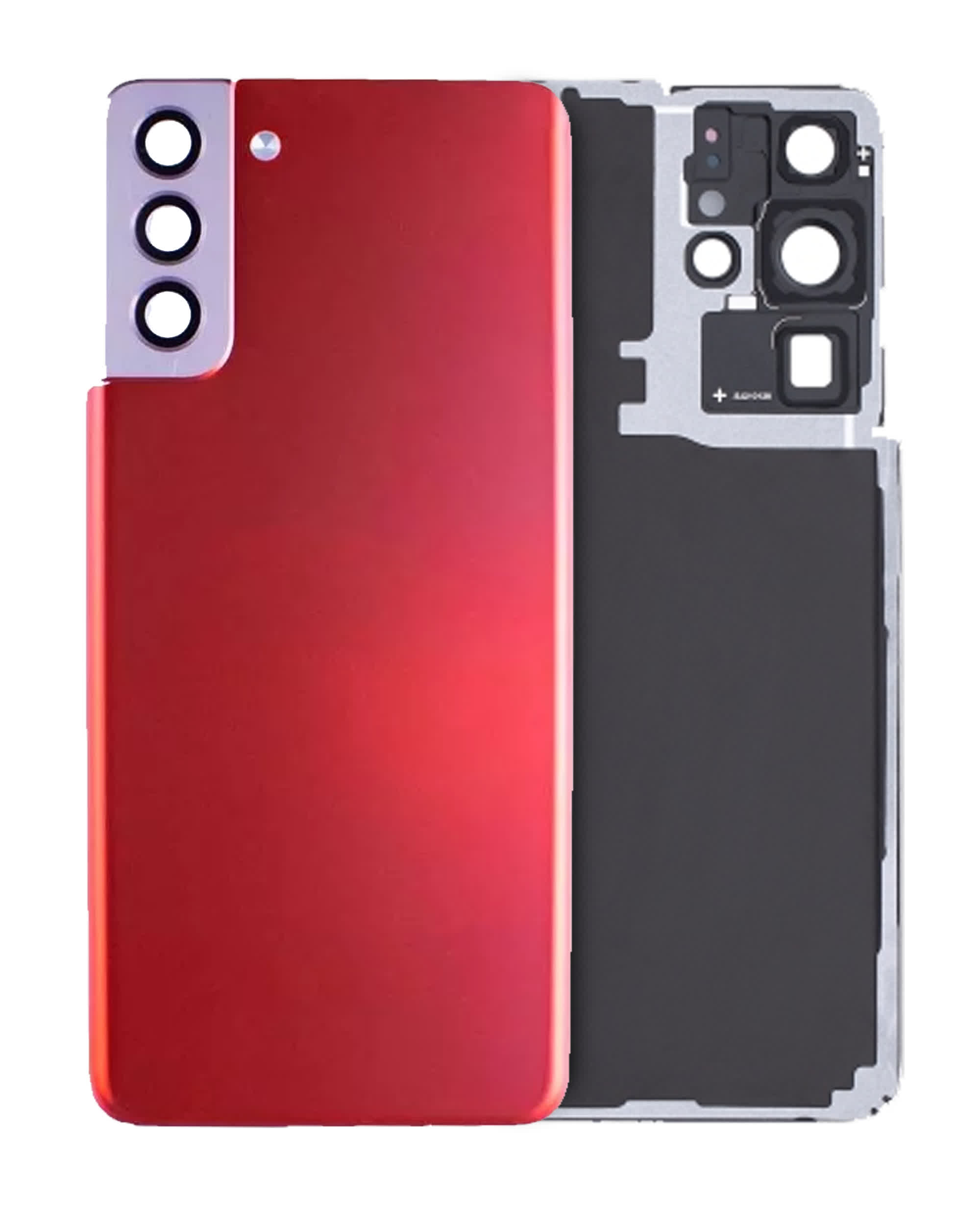 Rückdeckelglas mit Kameraglas für Samsung Galaxy S21 Plus (Service Pack) (Phantom Red)