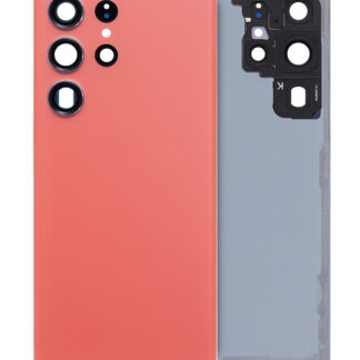 Rückdeckelglas mit Kameraglas für Samsung Galaxy S23 Ultra (Service Pack) (Red (Rot))