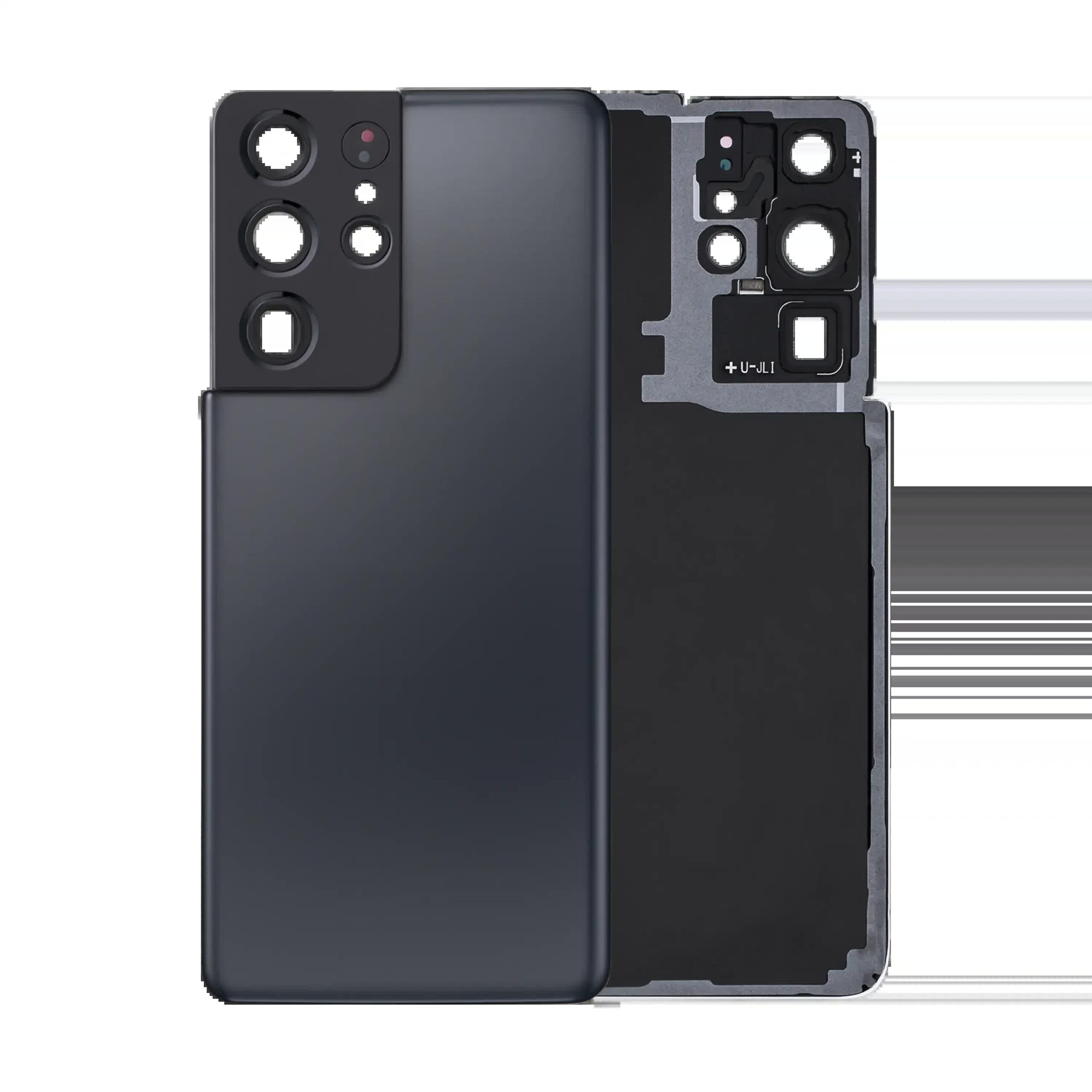 Rückdeckelglas mit Kameraglas für Samsung Galaxy S21 Ultra (Service Pack) (Phantom Titanium)