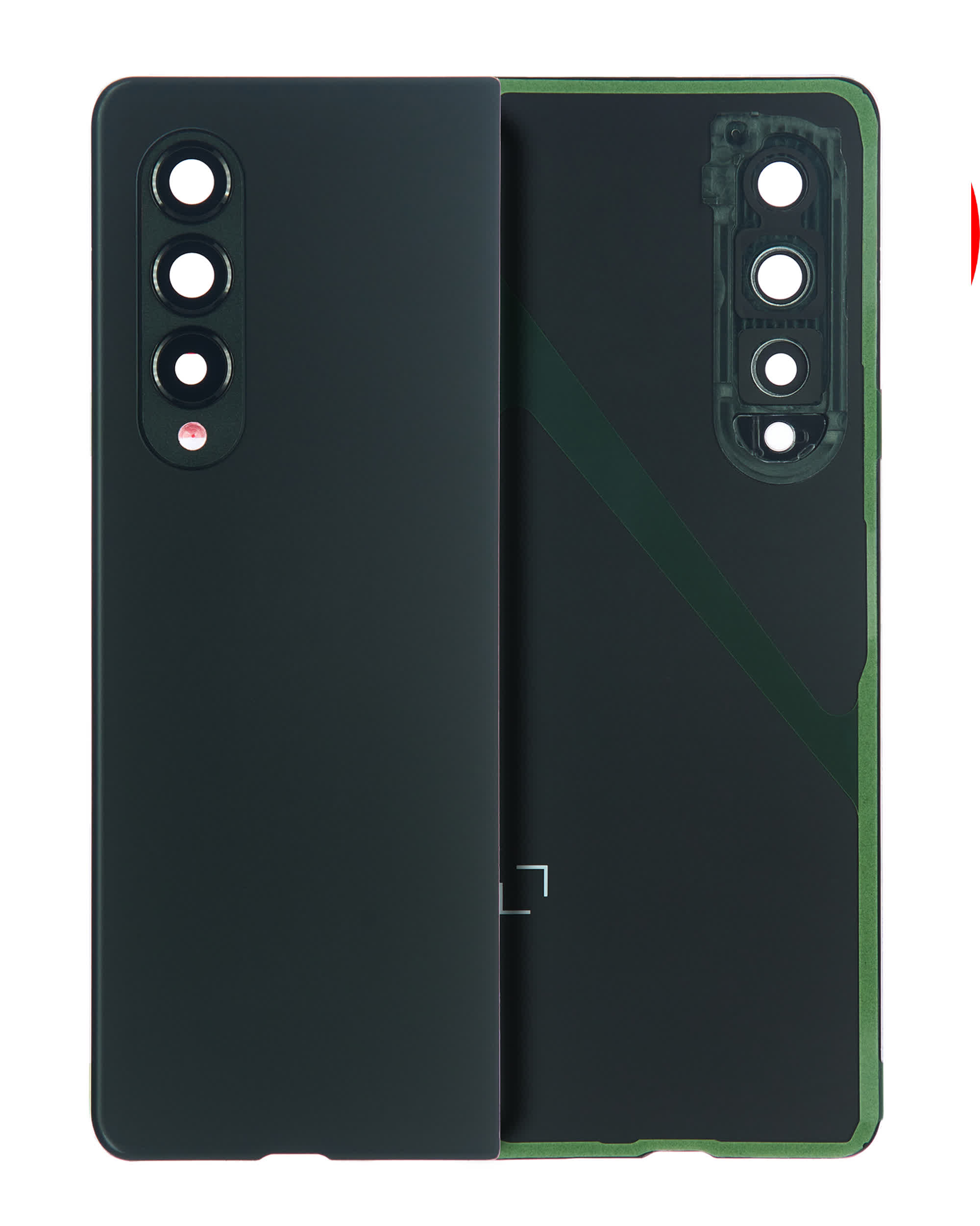 Rückdeckelglas mit Kameraglas für Samsung Galaxy Z Fold 3 (Service Pack) (Phantom Green)