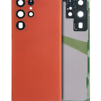 Rückdeckelglas mit Kameraglas für Samsung Galaxy S22 Ultra (Service Pack) (Red (Rot))