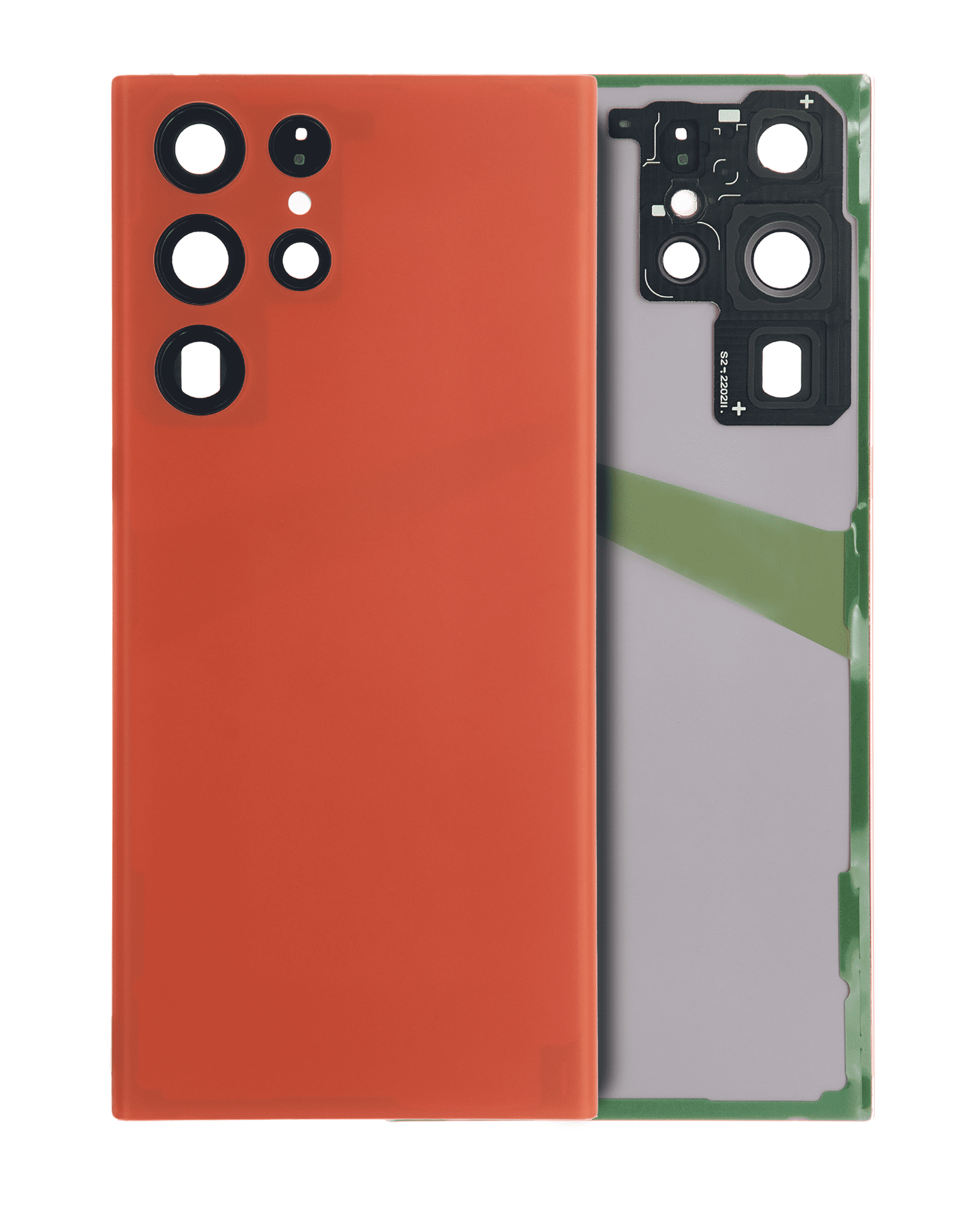 Rückdeckelglas mit Kameraglas für Samsung Galaxy S22 Ultra (Service Pack) (Graphite) – Bild 4