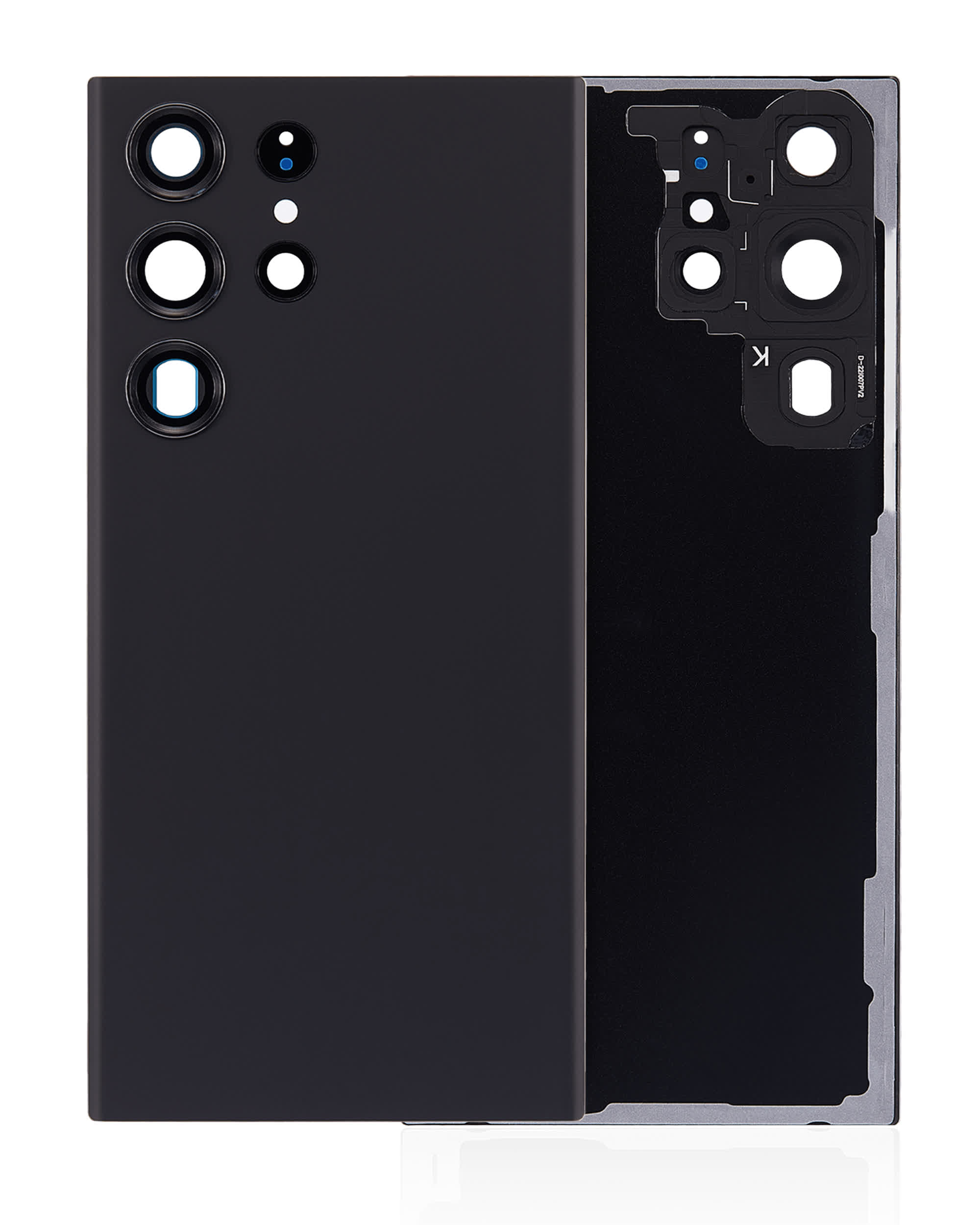 Rückdeckelglas mit Kameraglas für Samsung Galaxy S23 Ultra (Service Pack) (Phantom Black)