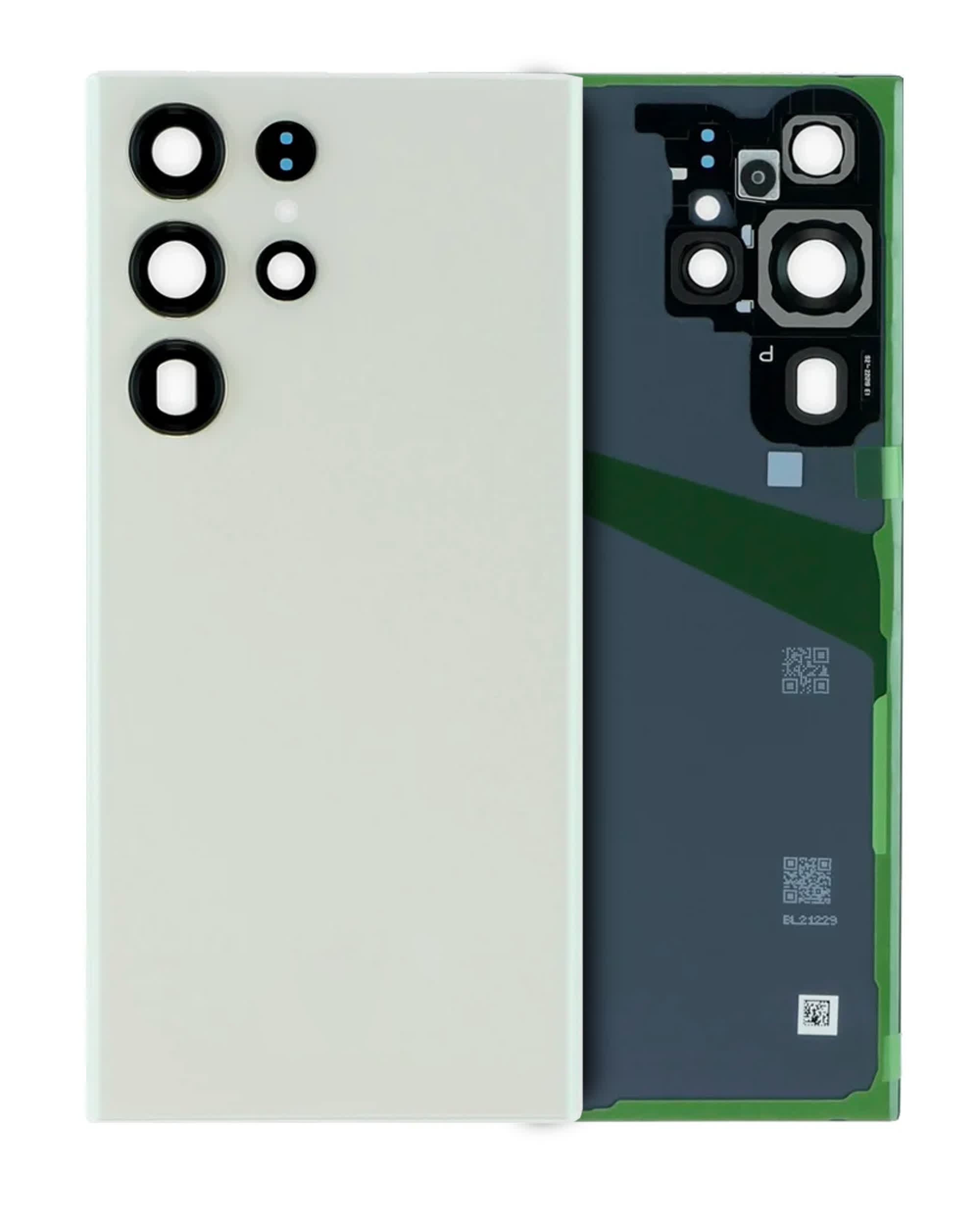 Rückdeckelglas mit Kameraglas für Samsung Galaxy S23 Ultra (Service Pack) (Cream)