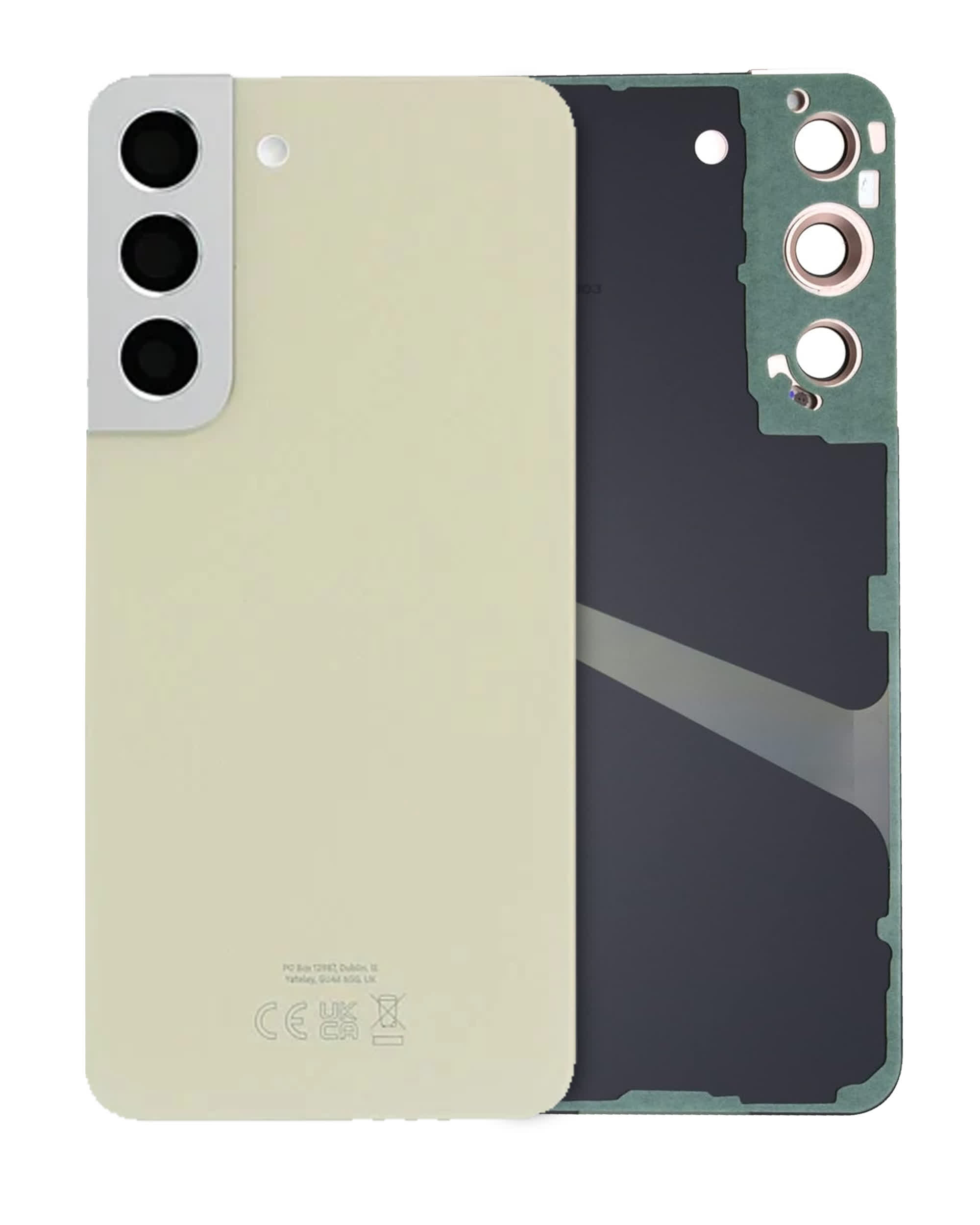 Rückdeckelglas mit Kameraglas für Samsung Galaxy S22 (Service Pack) (Cream)