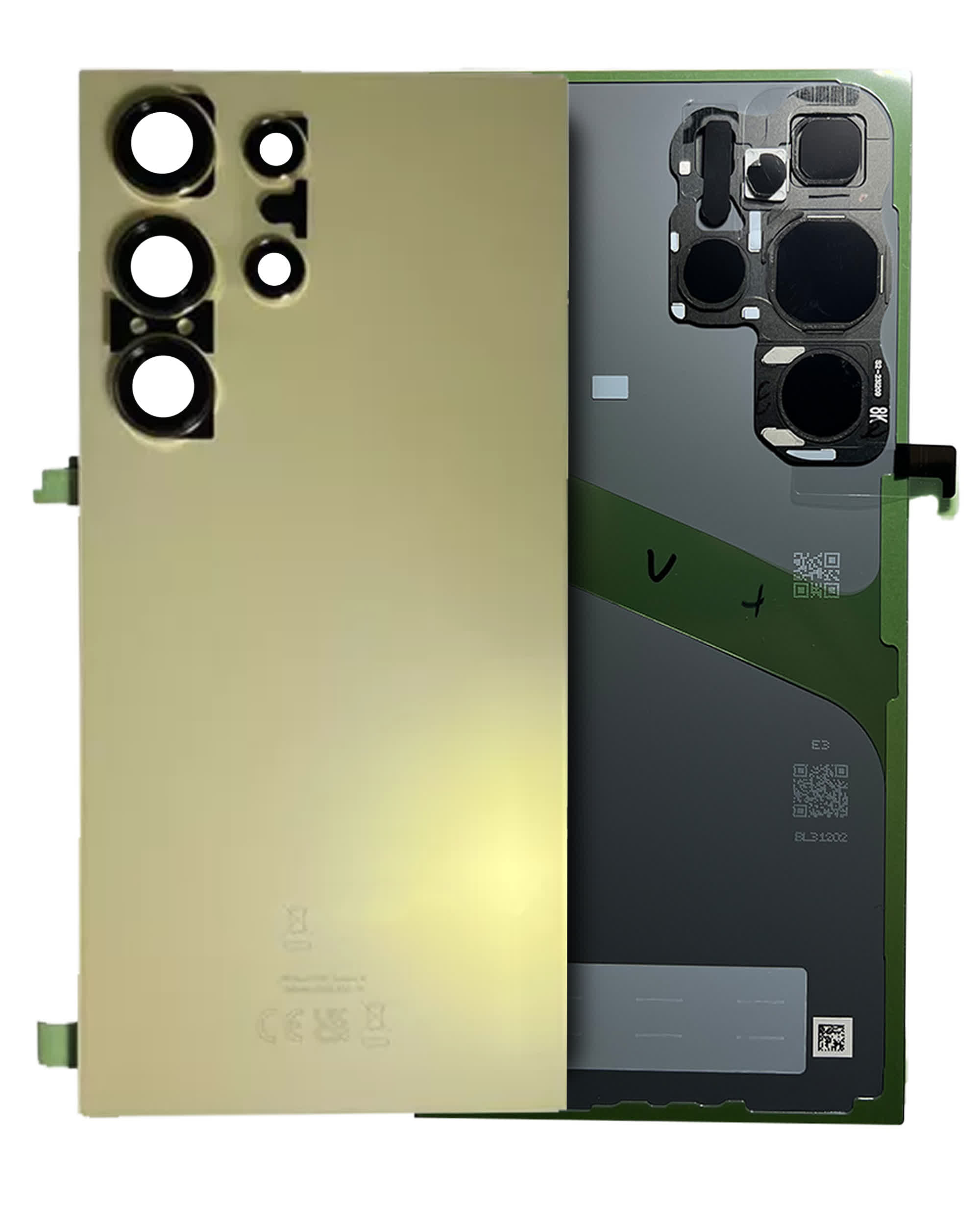 Rückdeckelglas mit Kameraglas für Samsung Galaxy S24 Ultra (Service Pack) (Titanium Yellow)