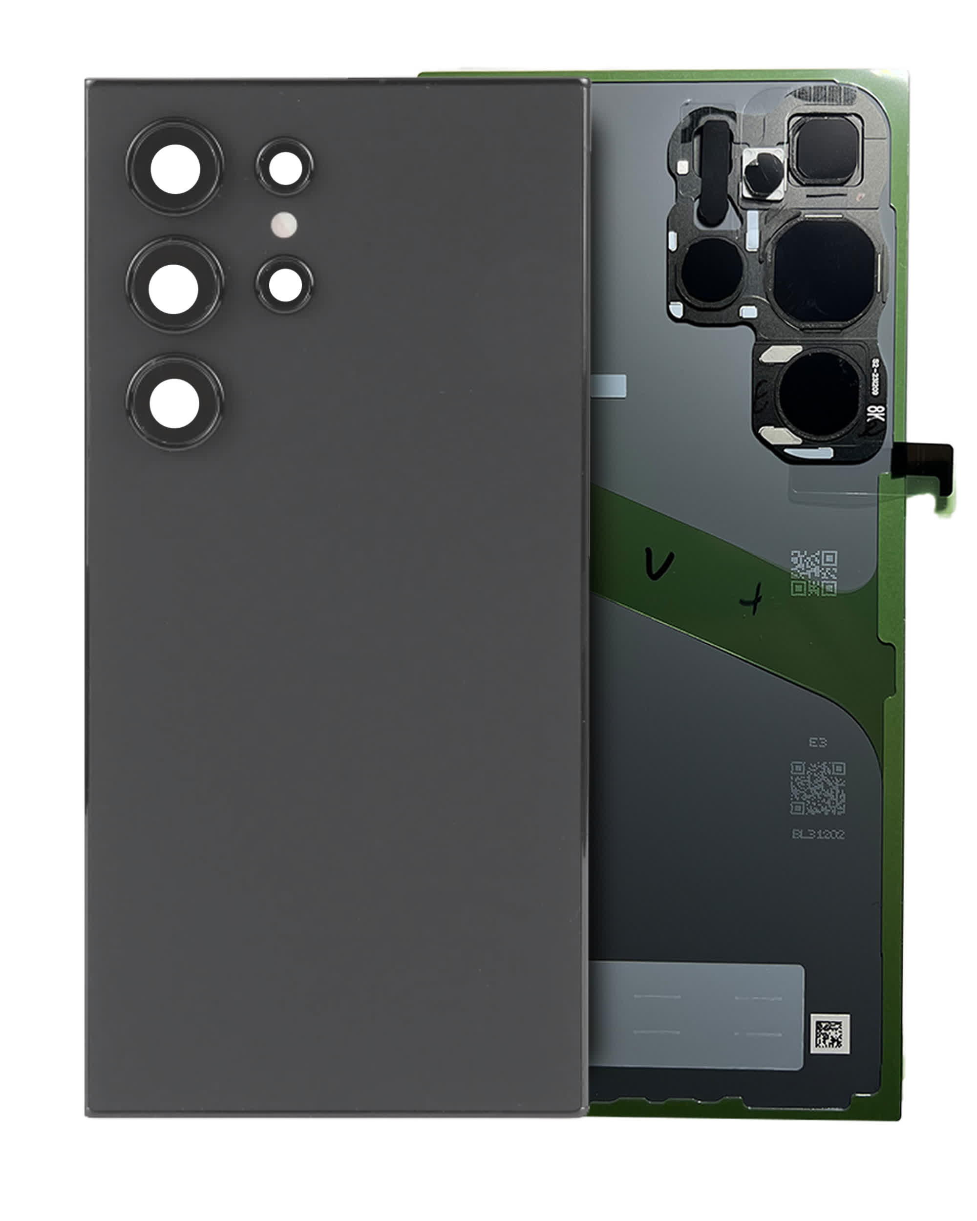 Rückdeckelglas mit Kameraglas für Samsung Galaxy S24 Ultra (Service Pack) (Titanium Gray (Grau))