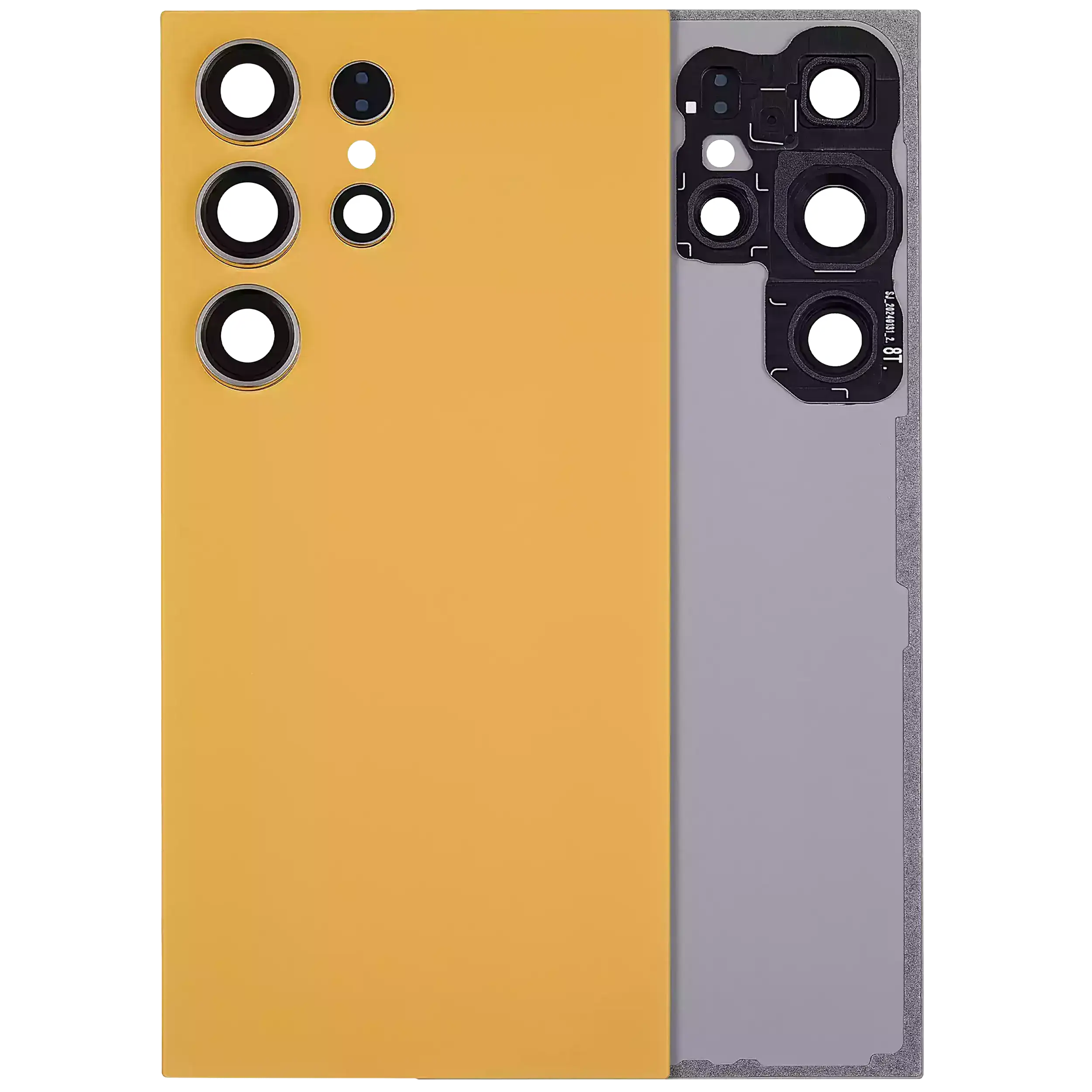Rückdeckelglas mit Kameraglas für Samsung Galaxy S24 Ultra (Service Pack) (Titanium Black) – Bild 5