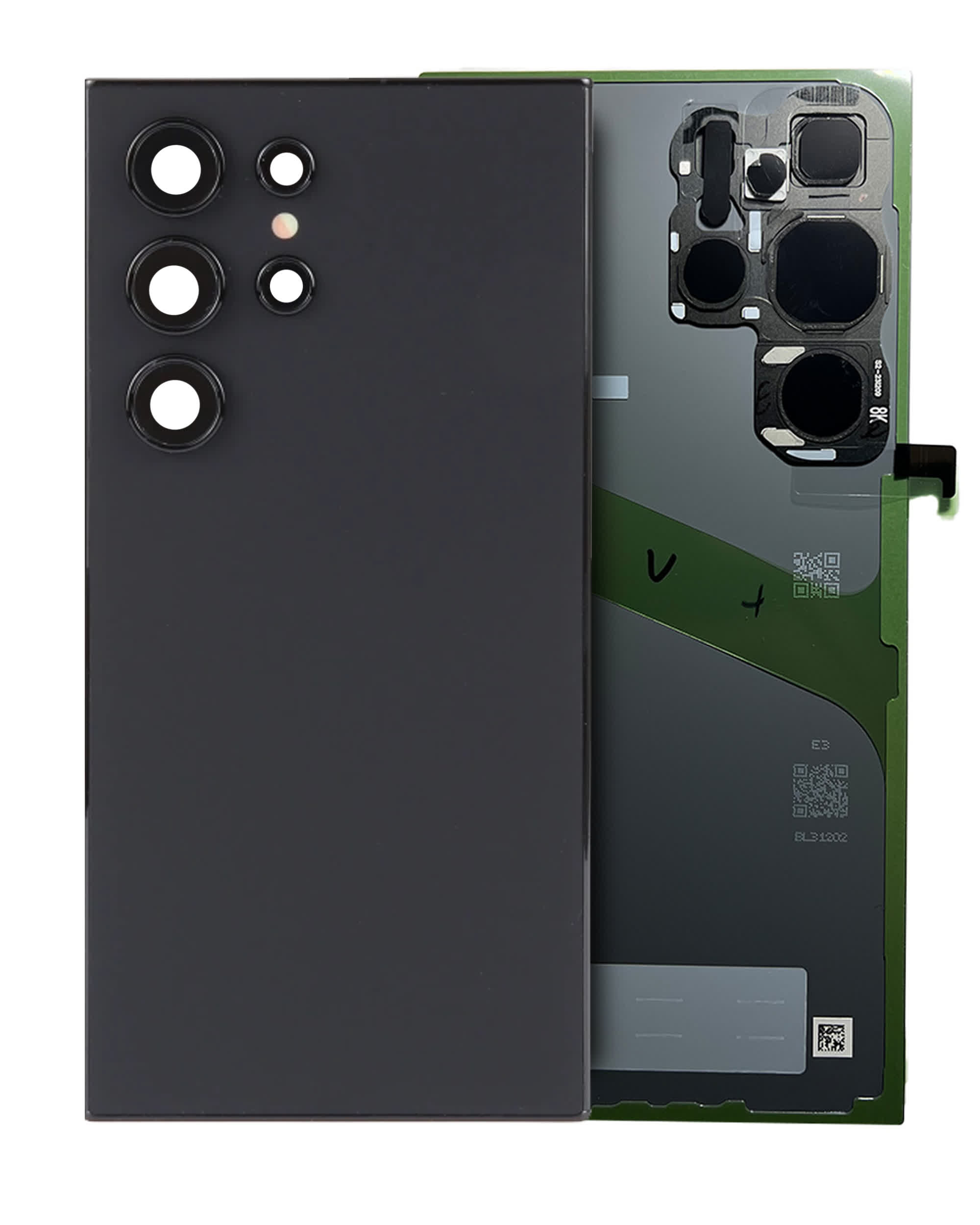 Rückdeckelglas mit Kameraglas für Samsung Galaxy S24 Ultra (Service Pack) (Titanium Black)