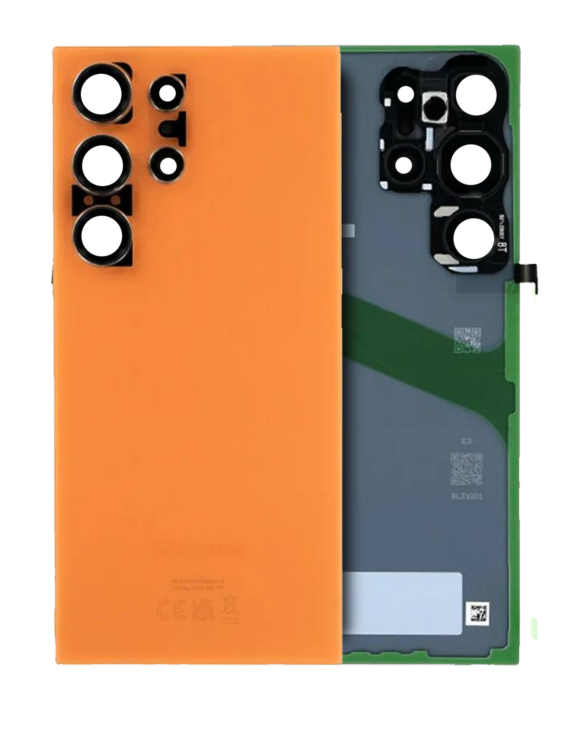 Rückdeckelglas mit Kameraglas für Samsung Galaxy S24 Ultra (Service Pack) (Titanium Orange)