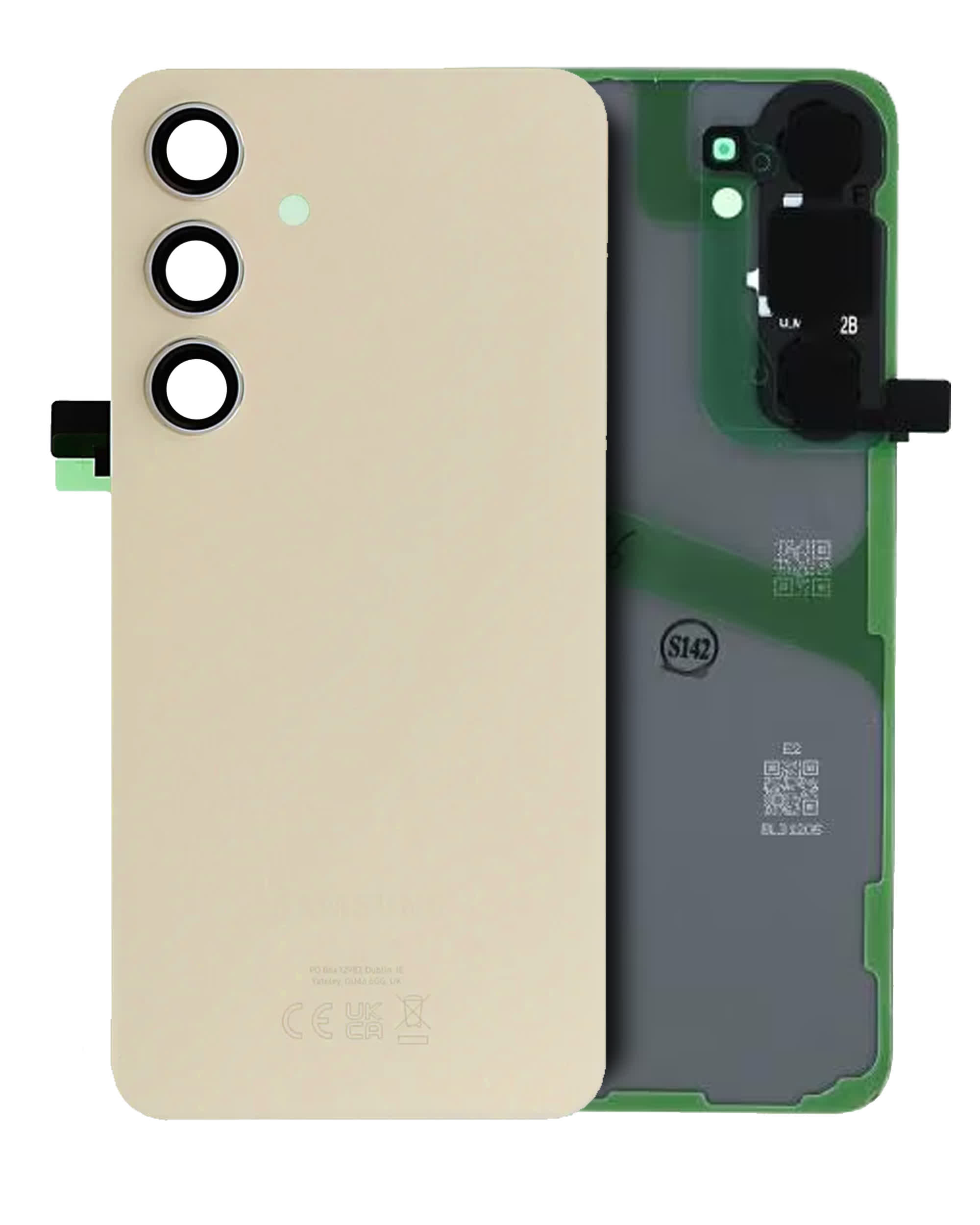 Rückdeckelglas mit Kameraglas für Samsung Galaxy S24 Plus (Service Pack) (Amber Yellow)
