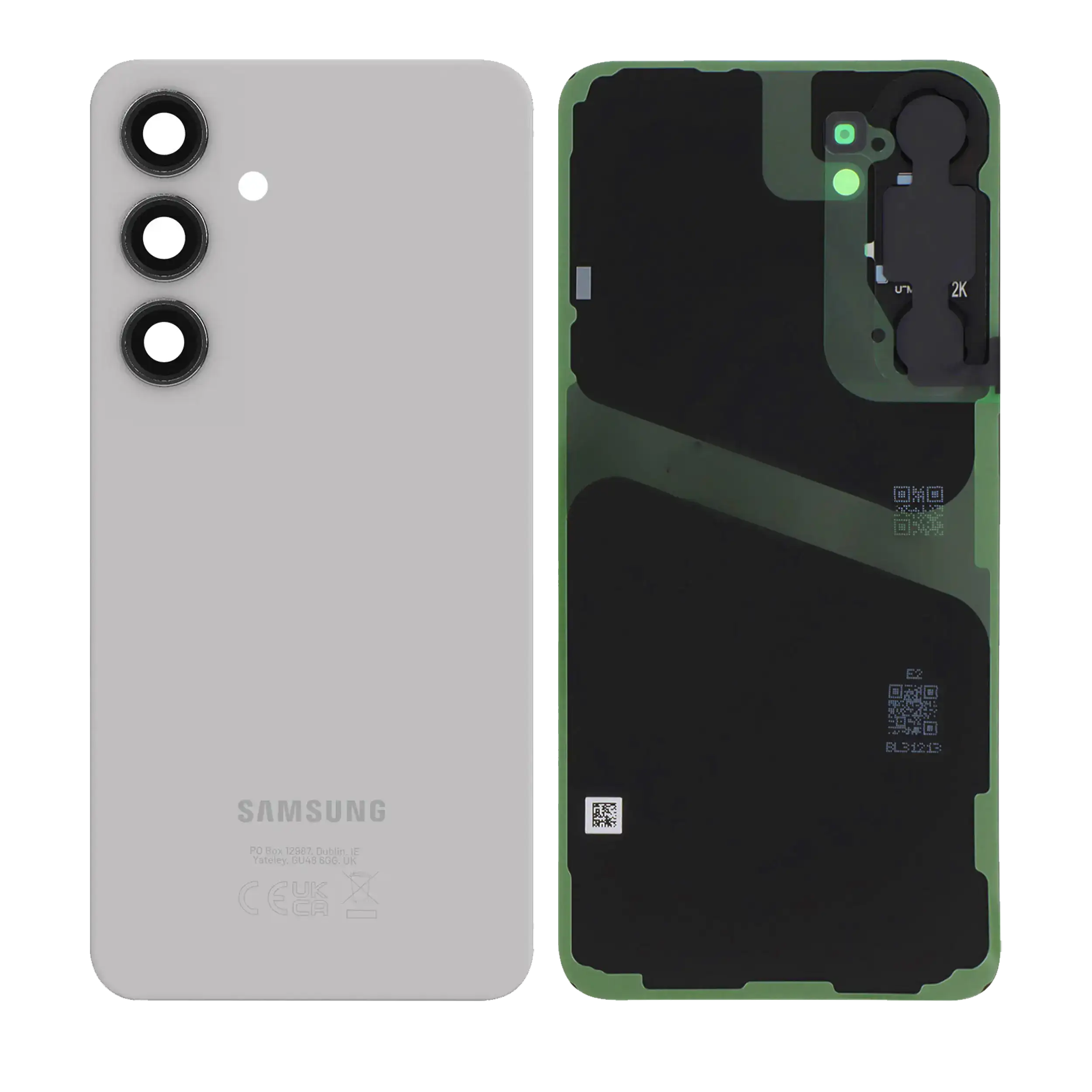 Rückdeckelglas mit Kameraglas für Samsung Galaxy S24 Plus (Service Pack) (Marble Gray) – Bild 4