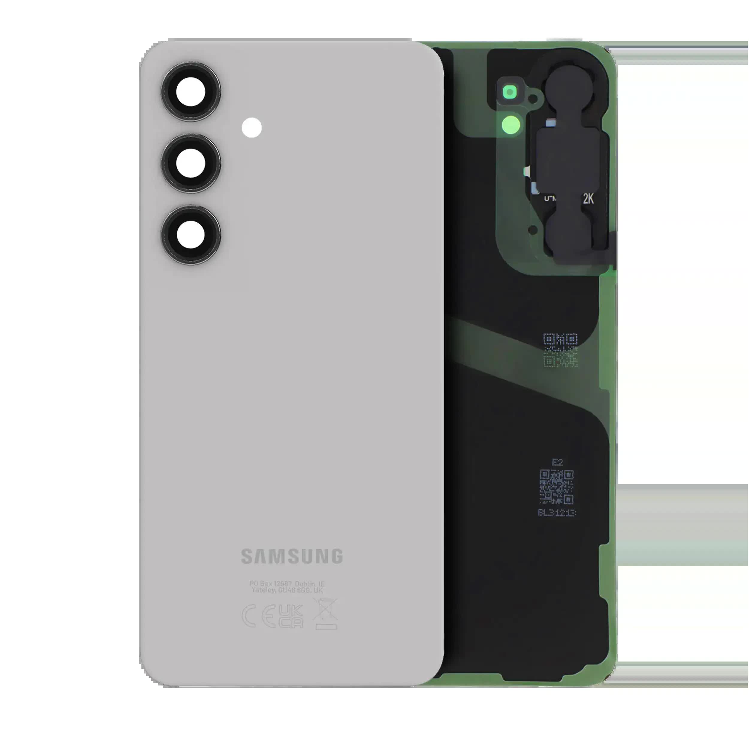 Rückdeckelglas mit Kameraglas für Samsung Galaxy S24 Plus (Service Pack) (Marble Gray)