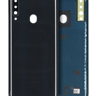 Rückdeckelglas mit Kameraglas für Samsung Galaxy A20s (A207 / 2019) (Service Pack) (Black (Schwarz))