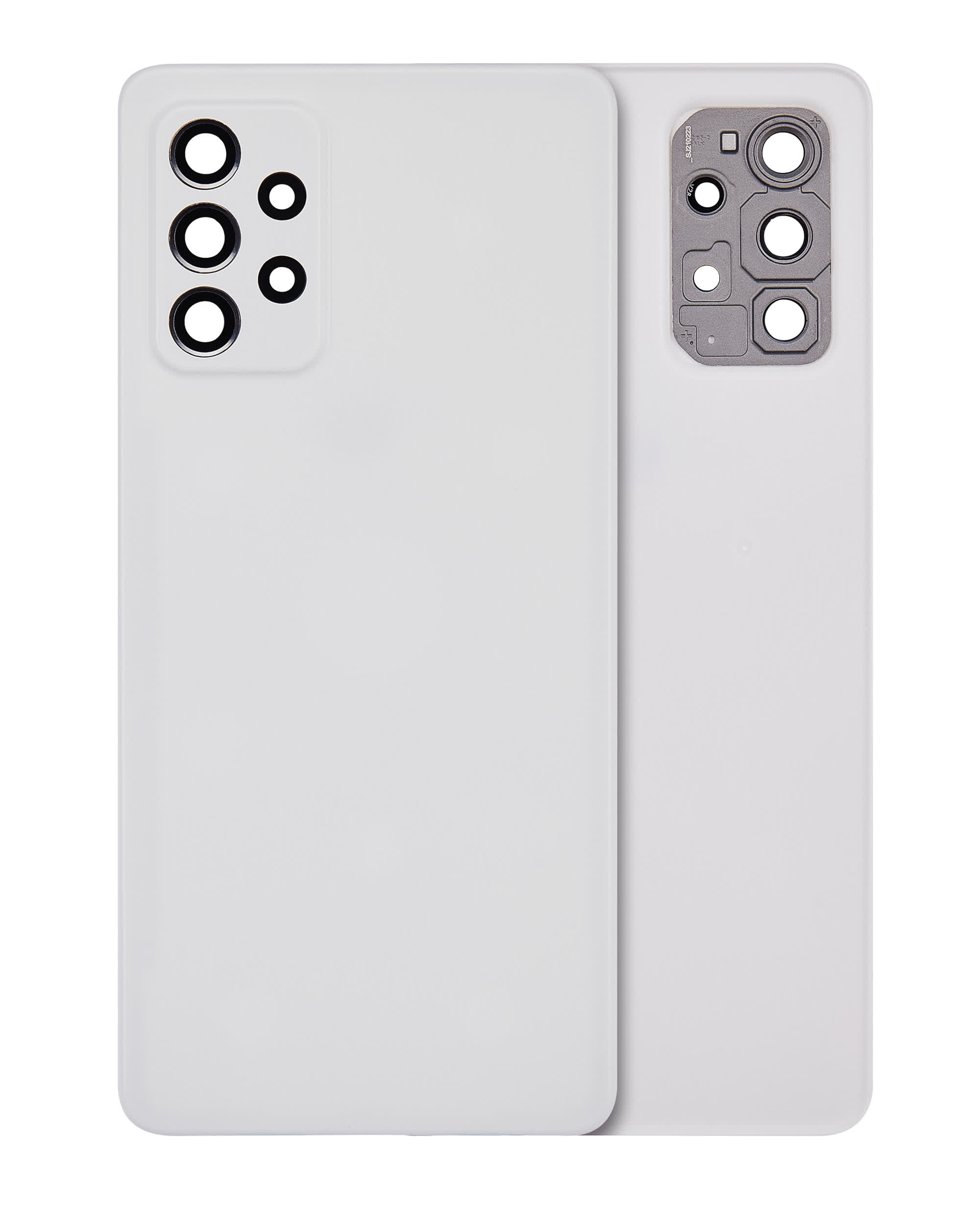 Rückdeckelglas mit Kameraglas für Samsung Galaxy A72 (A725 / 2021) (Service Pack) (White (Weiß))