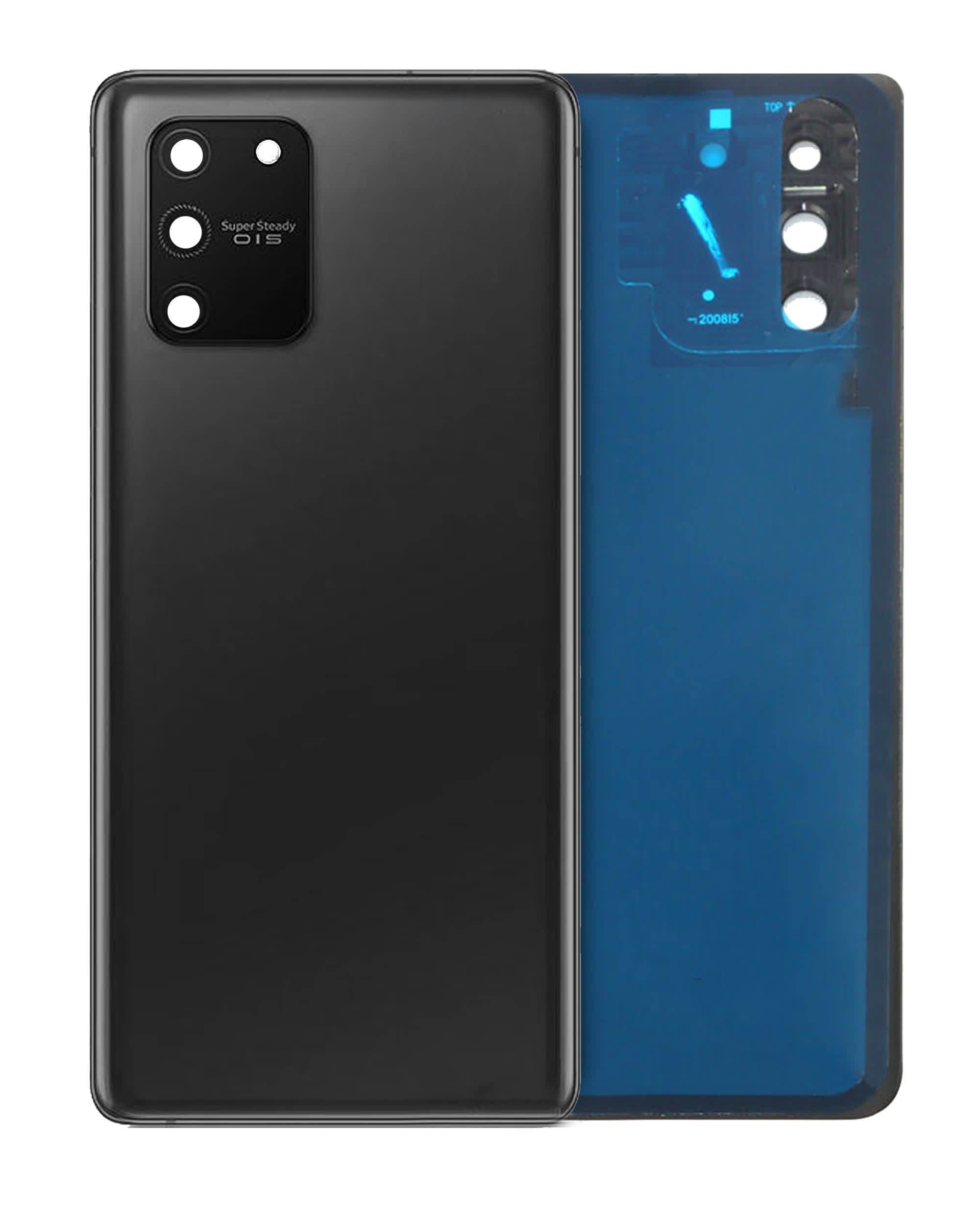 Rückdeckelglas mit Kameraglas für Samsung Galaxy S10 Lite (Service Pack) (Prism Black)