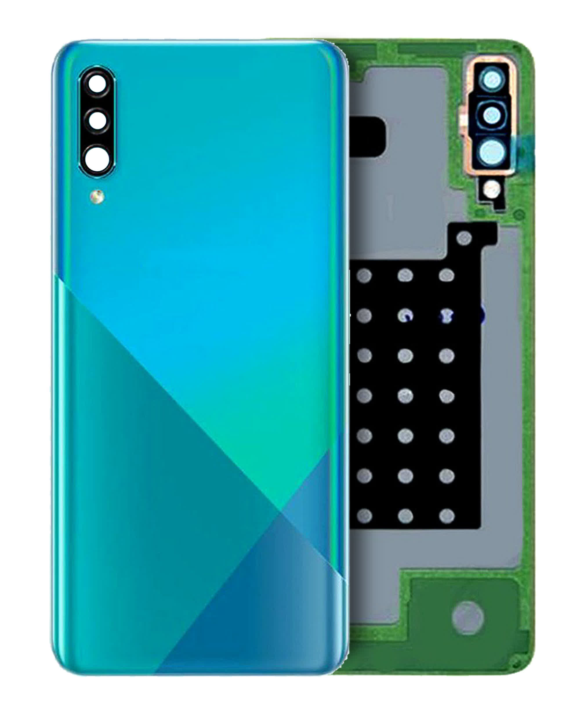 Rückdeckelglas mit Kameraglas für Samsung Galaxy A30S (A307 / 2019) (Service Pack) (Green (Grün))