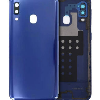 Rückdeckelglas mit Kameraglas für Samsung Galaxy A20E (A202 / 2019) (Service Pack) (Blue (Blau))