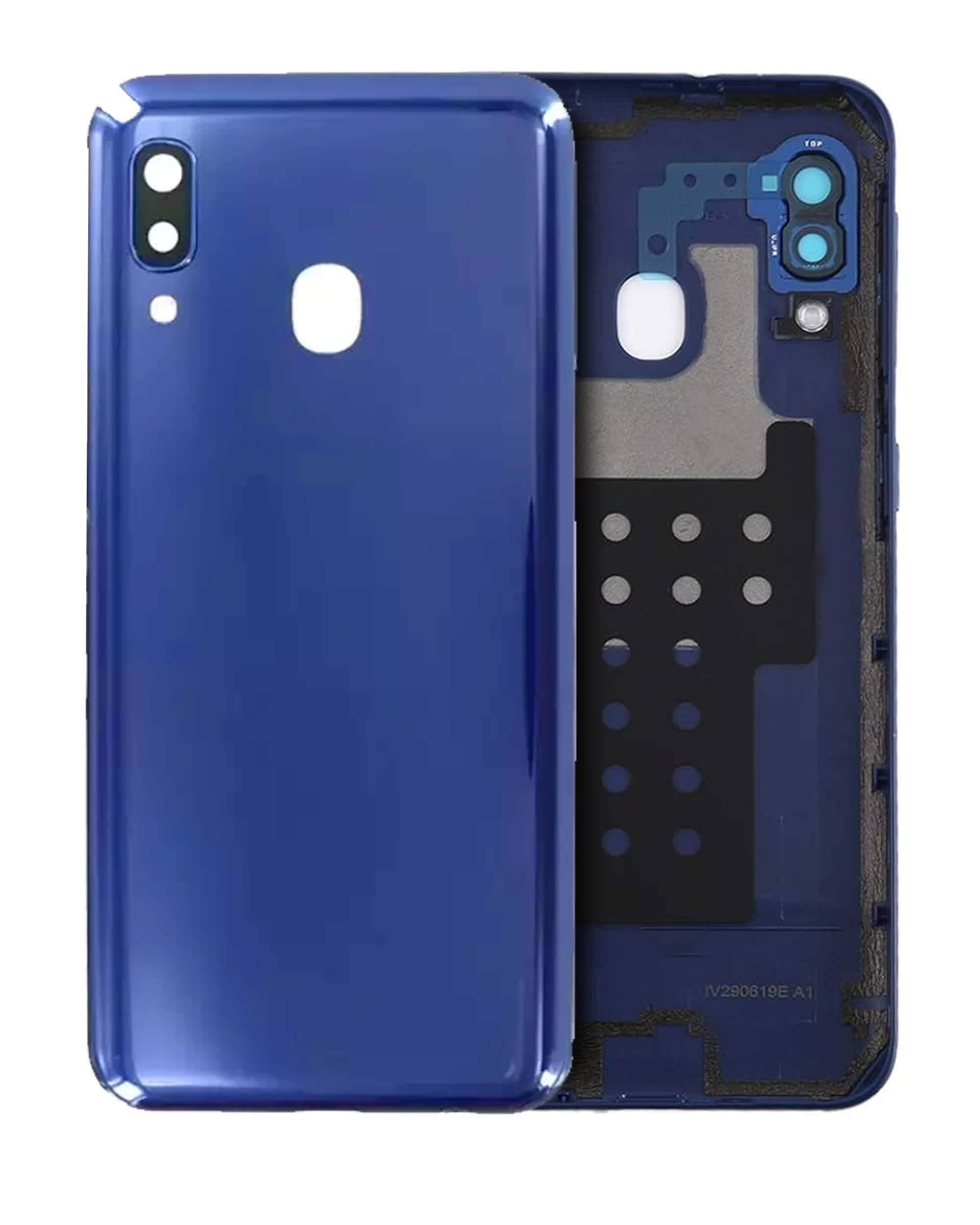 Rückdeckelglas mit Kameraglas für Samsung Galaxy A20E (A202 / 2019) (Service Pack) (Blue (Blau))