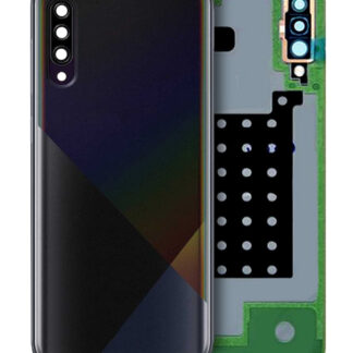 Rückdeckelglas mit Kameraglas für Samsung Galaxy A30S (A307 / 2019) (Service Pack) (Black (Schwarz))