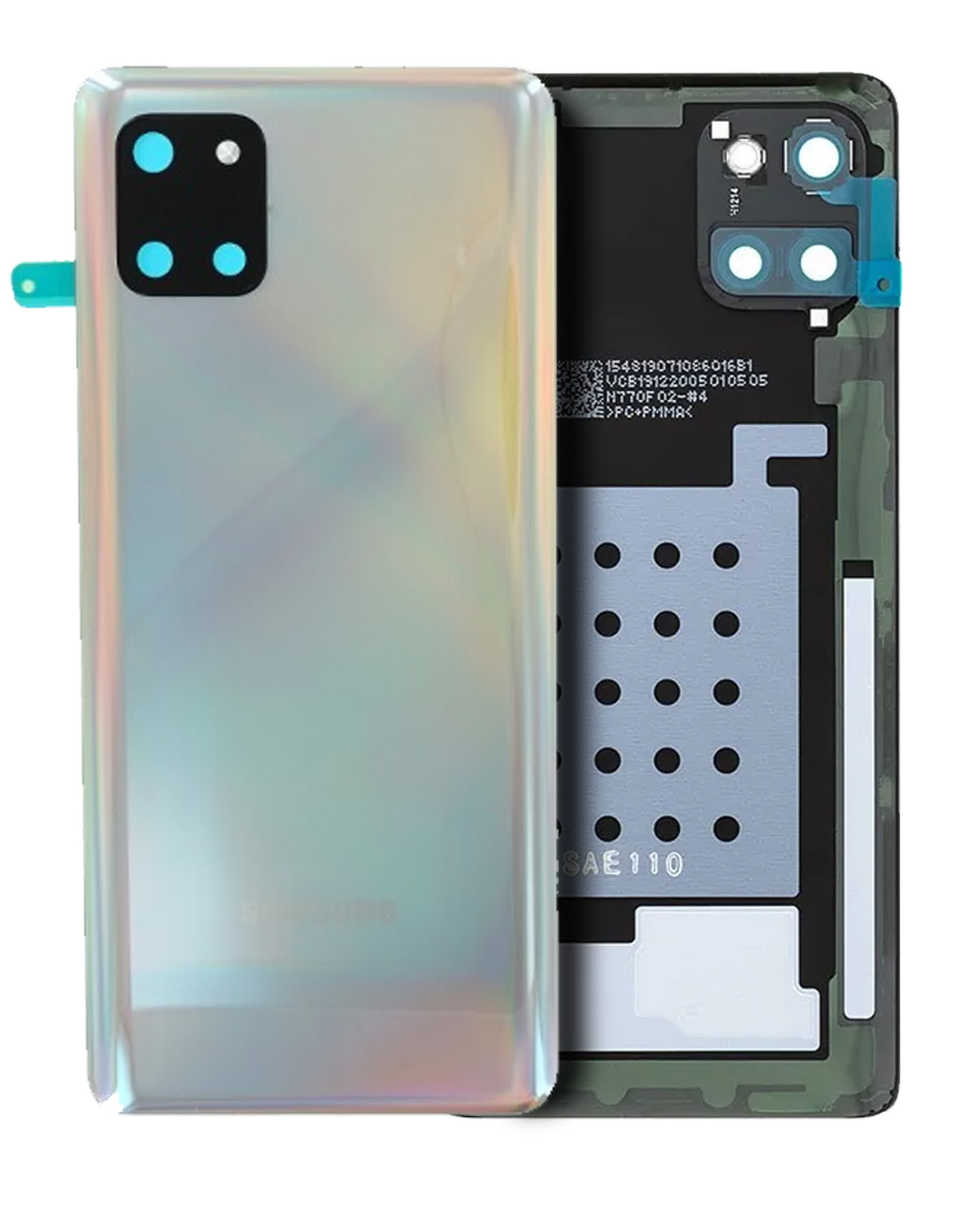 Rückdeckelglas mit Kameraglas für Samsung Galaxy Note 10 Lite (Service Pack) (Aura Glow)