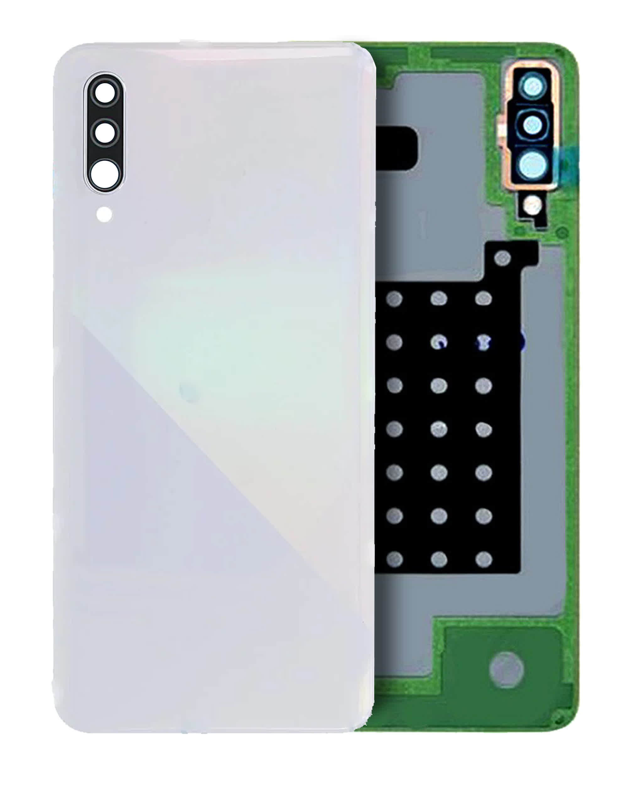 Rückdeckelglas mit Kameraglas für Samsung Galaxy A30S (A307 / 2019) (Service Pack) (White (Weiß))