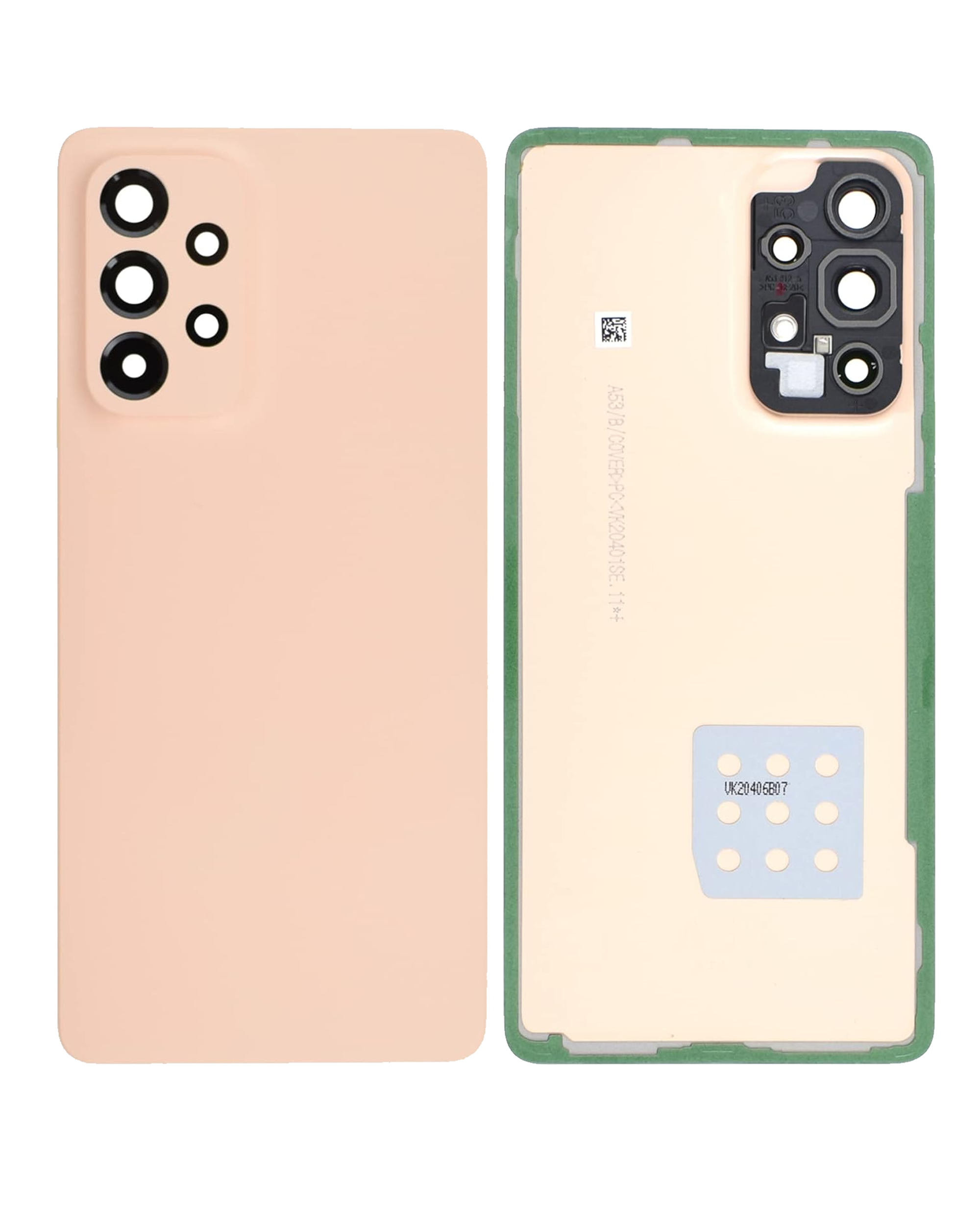Rückdeckelglas mit Kameraglas für Samsung Galaxy A53 5G (A536 / 2022) (Service Pack) (Peach) – Bild 4