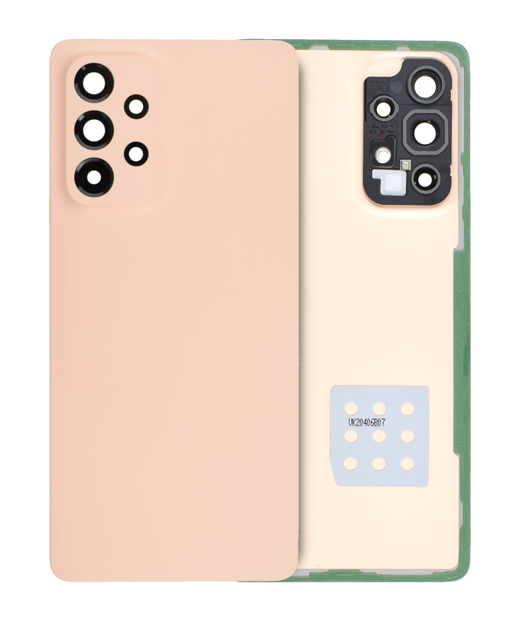 Rückdeckelglas mit Kameraglas für Samsung Galaxy A53 5G (A536 / 2022) (Service Pack) (Peach)