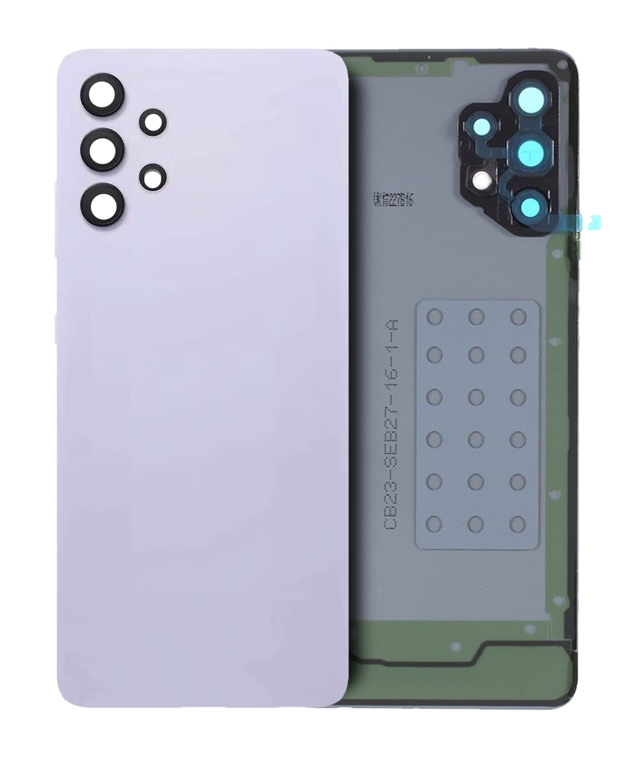 Rückdeckelglas mit Kameraglas für Samsung Galaxy A32 4G (A325 / 2021) (Service Pack) (Awesome Violet)