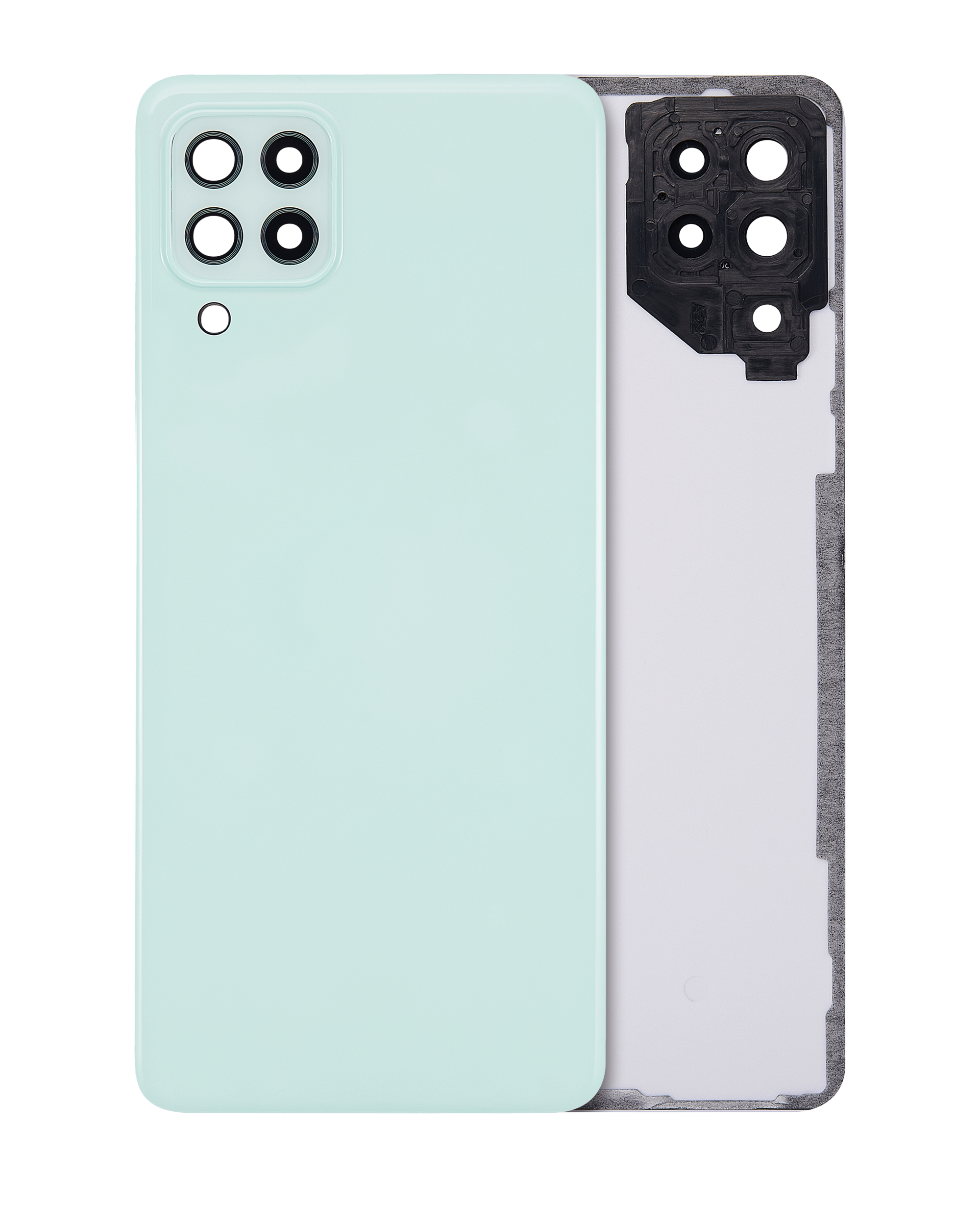Rückdeckelglas mit Kameraglas für Samsung Galaxy A22 4G (A225 / 2021) (Service Pack) (Black (Schwarz)) – Bild 4
