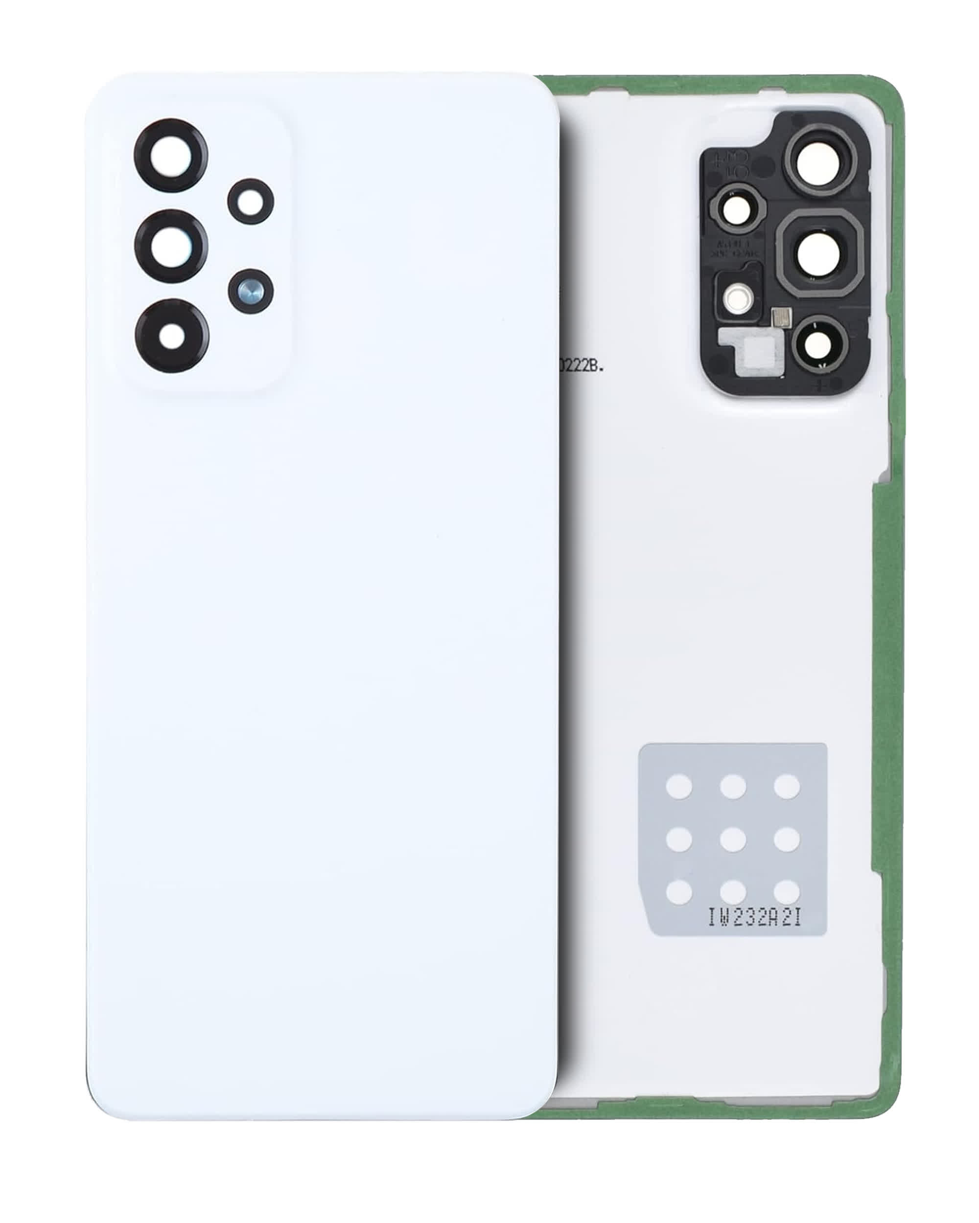 Rückdeckelglas mit Kameraglas für Samsung Galaxy A53 5G (A536 / 2022) (Service Pack) (White (Weiß))