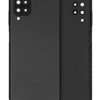 Rückdeckelglas mit Kameraglas für Samsung Galaxy A12 Nacho (A127 / 2021) (Service Pack) (Black (Schwarz))