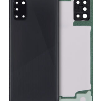 Rückdeckelglas mit Kameraglas für Samsung Galaxy A31 (A315 / 2020) (Service Pack) (Black (Schwarz))