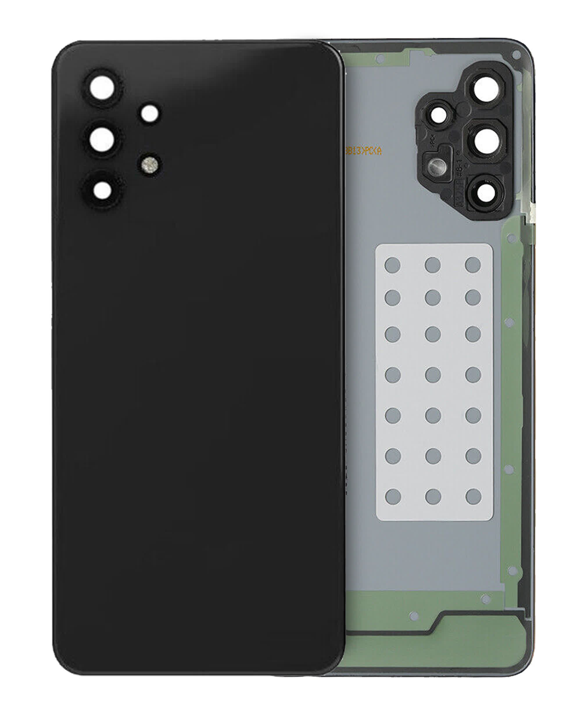 Rückdeckelglas mit Kameraglas für Samsung Galaxy A32 4G (A325 / 2021) (Service Pack) (Awesome Black)