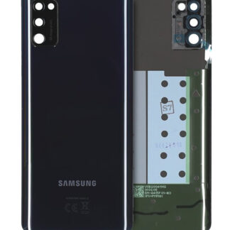 Rückdeckelglas mit Kameraglas für Samsung Galaxy A41 (A415 / 2020) (Service Pack) (Prism Crush Black)