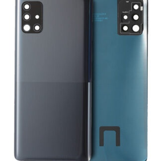 Rückdeckelglas mit Kameraglas für Samsung Galaxy A51 5G (A516 / 2020) (Service Pack) (Black (Schwarz))
