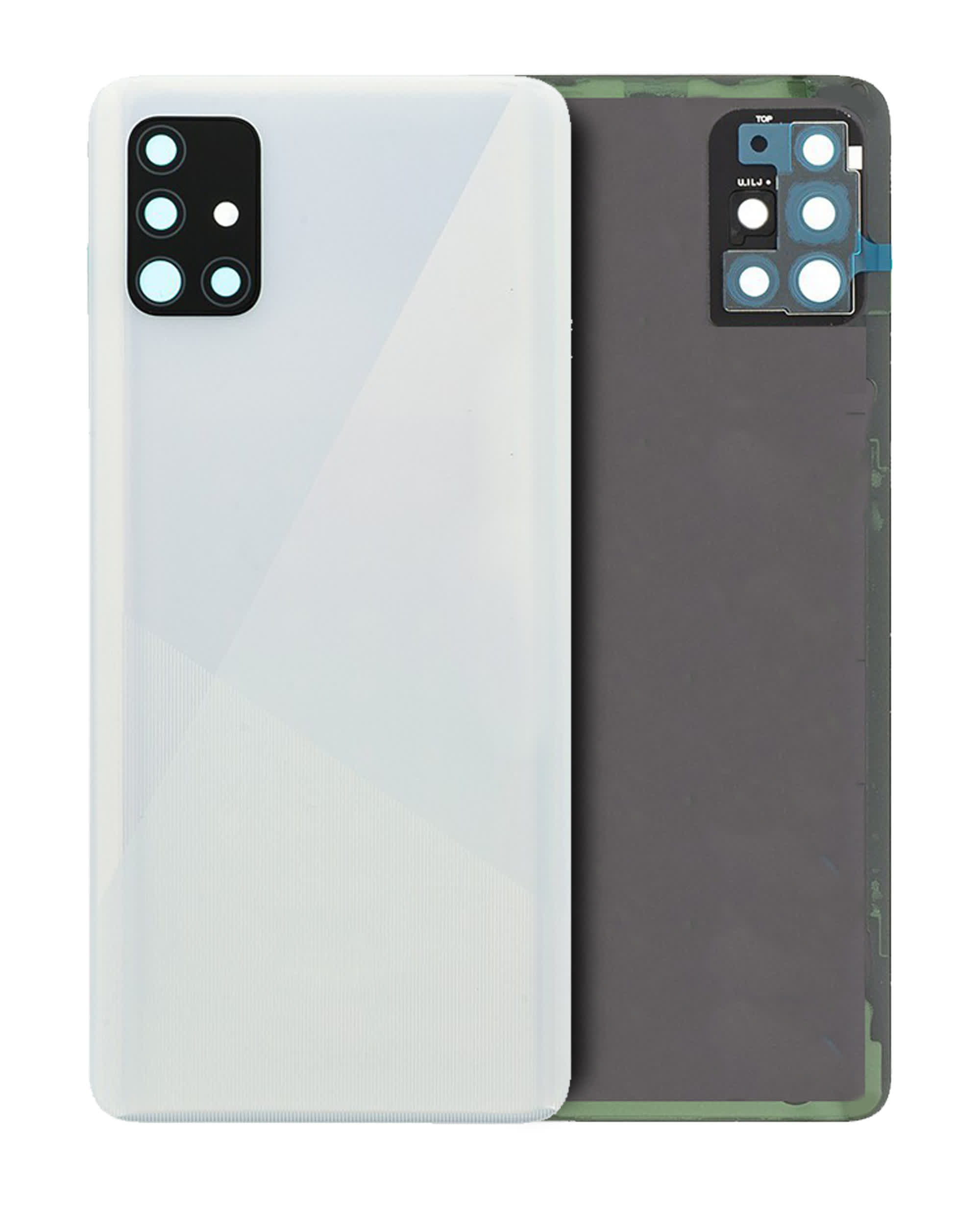 Rückdeckelglas mit Kameraglas für Samsung Galaxy A51 4G (A515 / 2020) (Service Pack) (Prism Crush White)