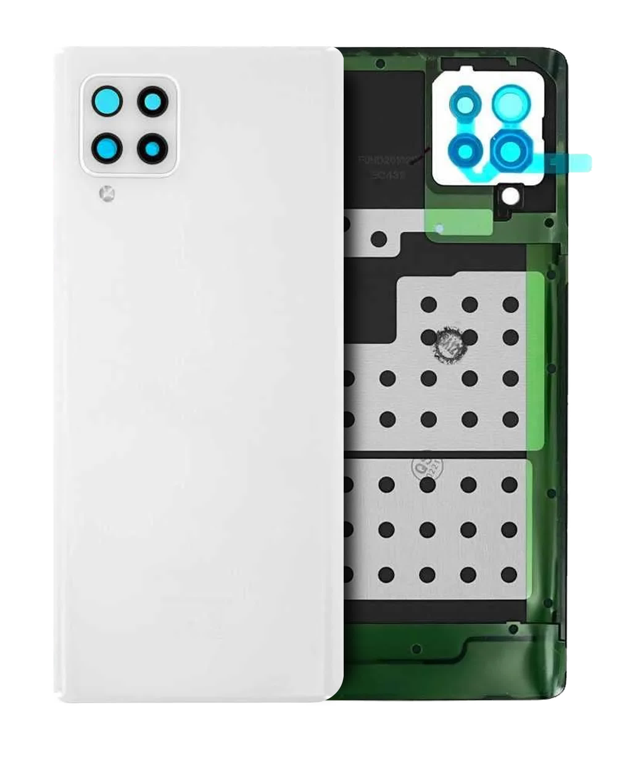Rückdeckelglas mit Kameraglas für Samsung Galaxy A42 5G (A426 / 2020) (Service Pack) (Prism Dot White)